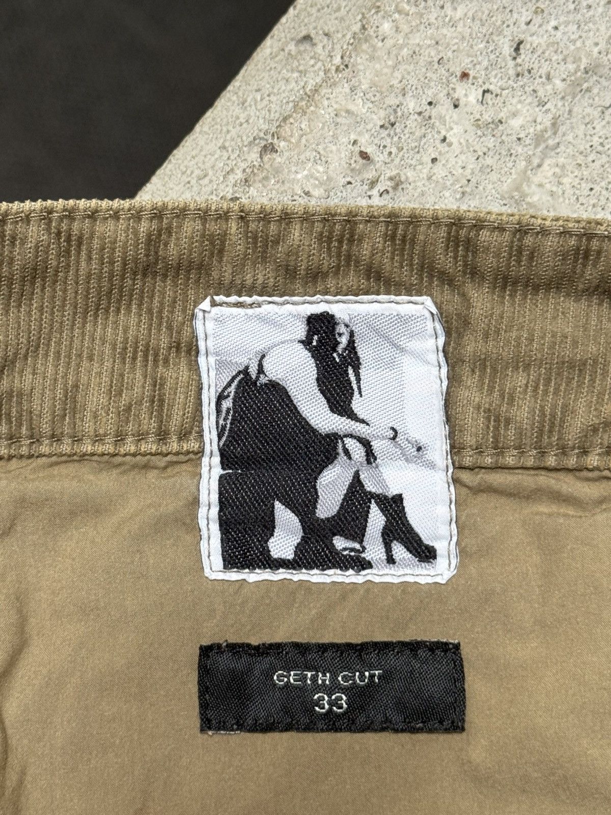 Rick Owens Drkshdw Lido | GETH Pants 33 Microcorduroy Pale Green Size US 33 - 6 Thumbnail