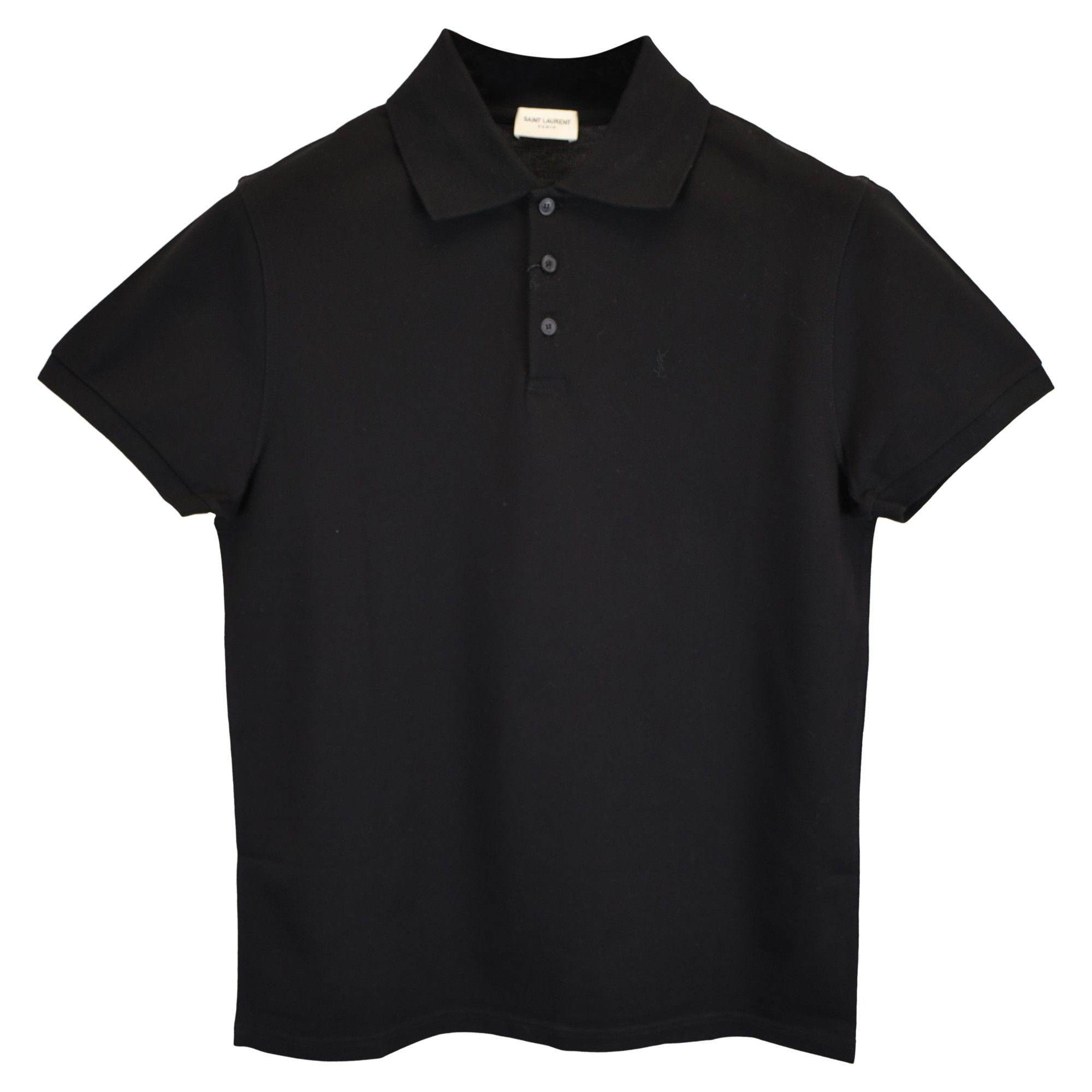 Saint Laurent Paris Saint Laurent Paris Cassandre Polo Shirt in Black Cotton Size US XS / EU 42 / 0 - 1 Thumbnail