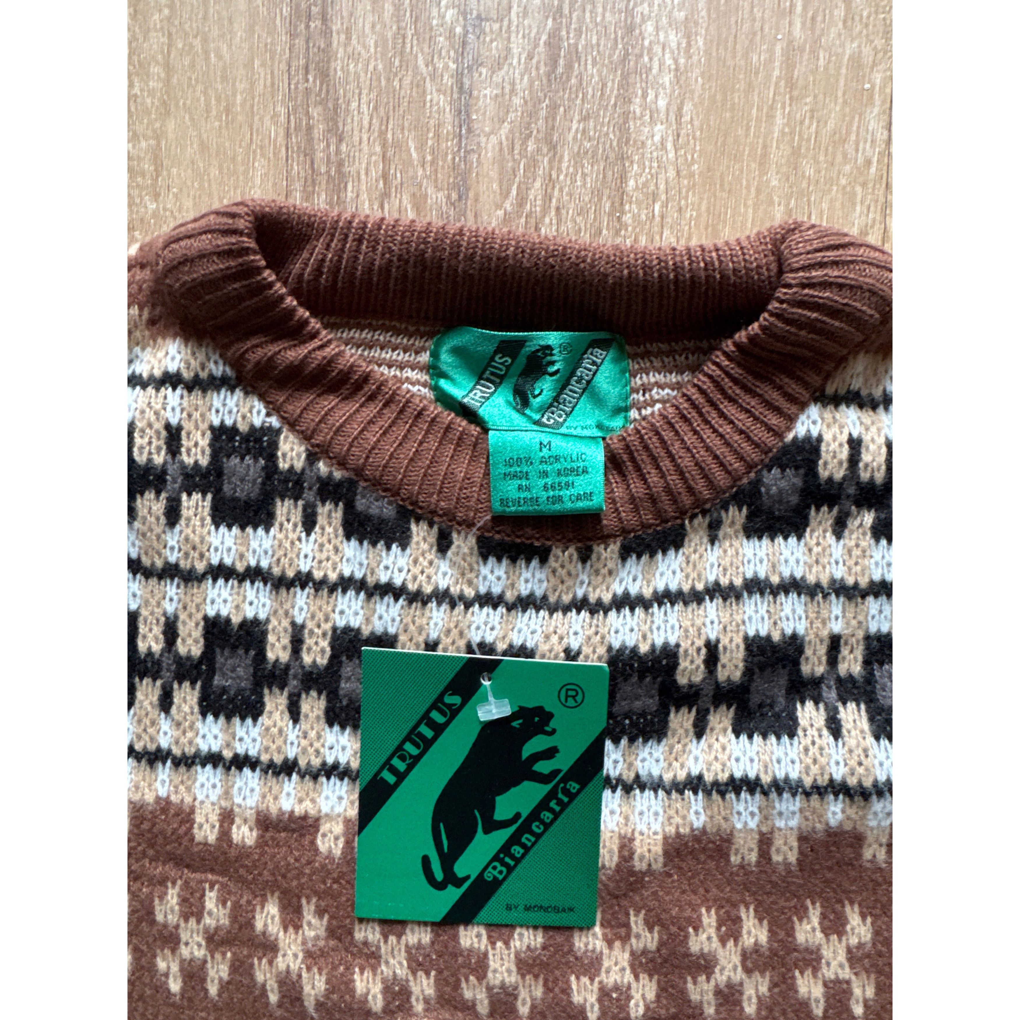 Other Vintage Titus Biancarra Brown Sweater Size US M / EU 48-50 / 2 - 2 Thumbnail