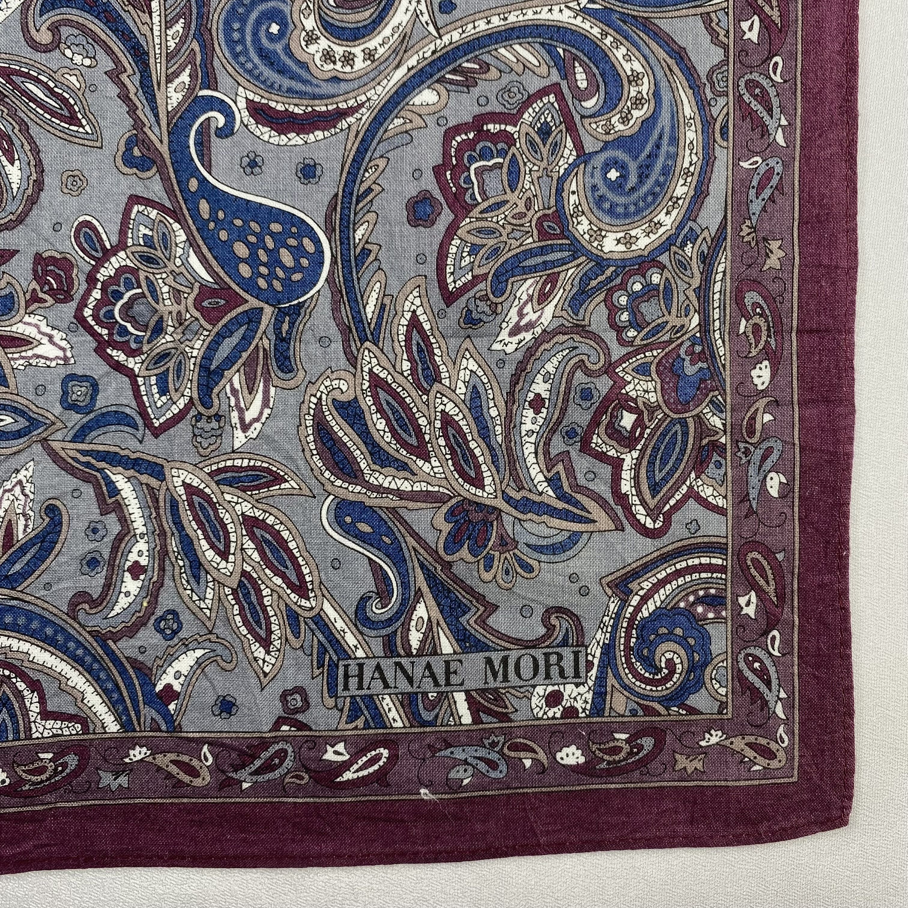Hanae Mori × Vintage Hanae Mori Neckerchief / Bandana / Handkerchief-P1721 Size ONE SIZE - 3 Thumbnail