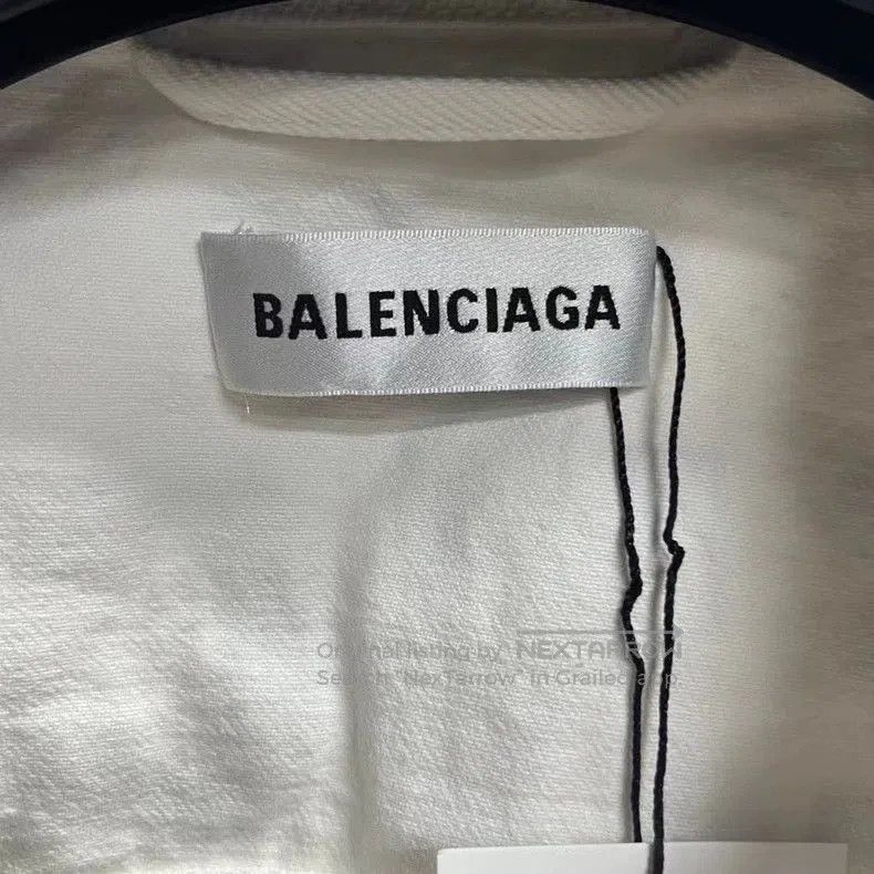 Other Balenciaga White Logo Denim Jacket. Size US XS / EU 42 / 0 - 3 Thumbnail