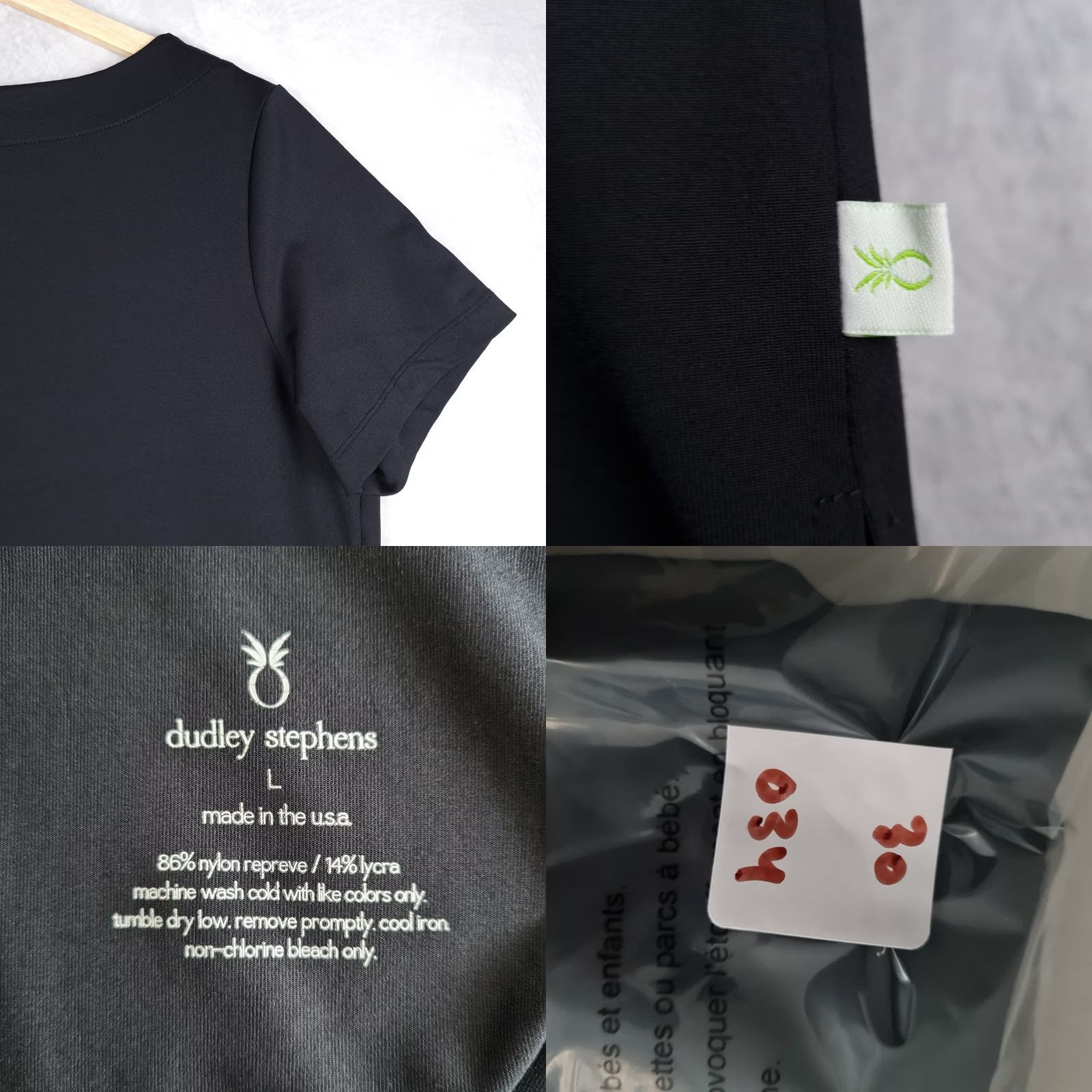 Vintage Dudley Stephens Maxi Dress Womens L Black Short Sleeves Nylon Minimalist Size 36" / US 14 / IT 50 - 10 Thumbnail