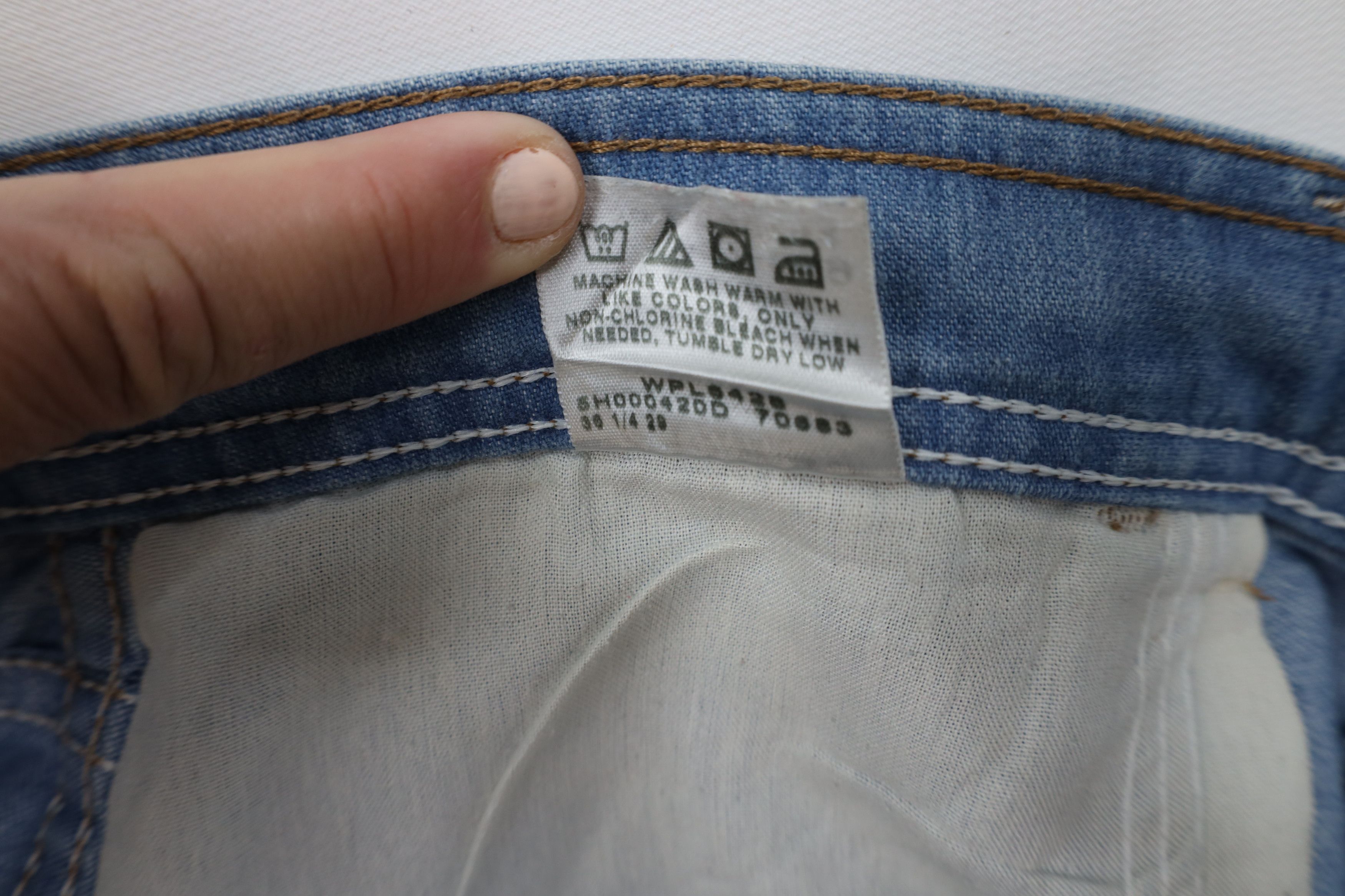 Vintage × Wrangler Vintage 90s Wrangler Flared Wide Leg Denim Jeans Blue Size US 36 / EU 52 - 9 Thumbnail