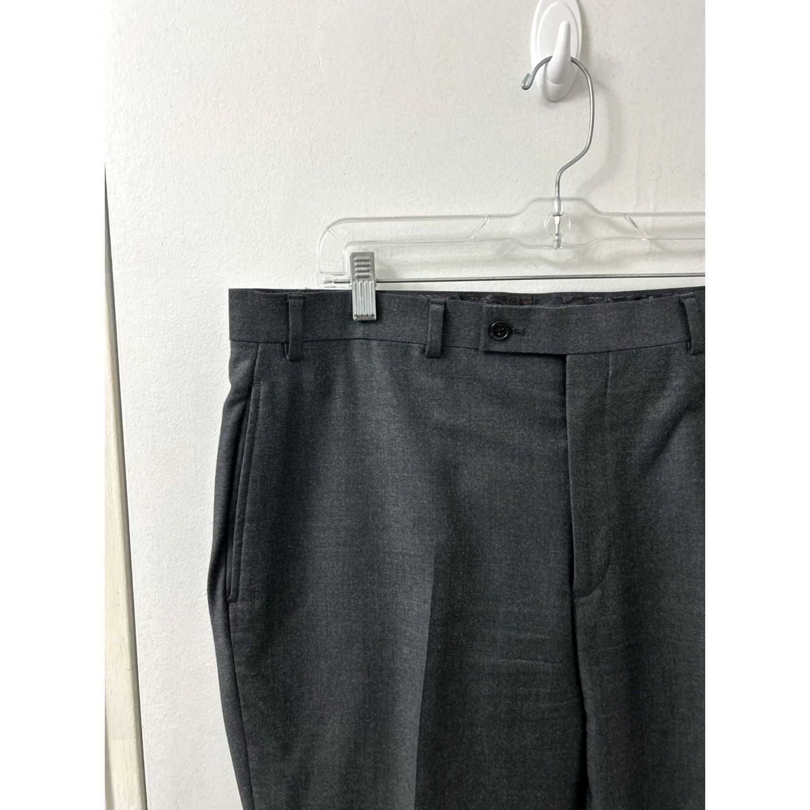Ralph Lauren Lauren Ralph Lauren Dress Pants Mens 36x31 Gray Wool-Blend Straight Leg Trousers Size US 36 / EU 52 - 4 Thumbnail