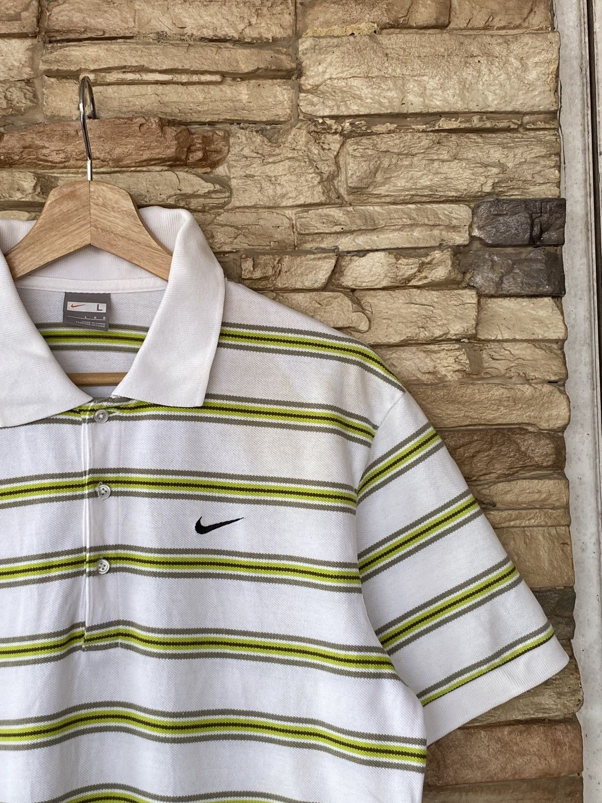 Nike Vintage Nike Stripe Polo Shirt Size US M / EU 48-50 / 2 - 2 Thumbnail
