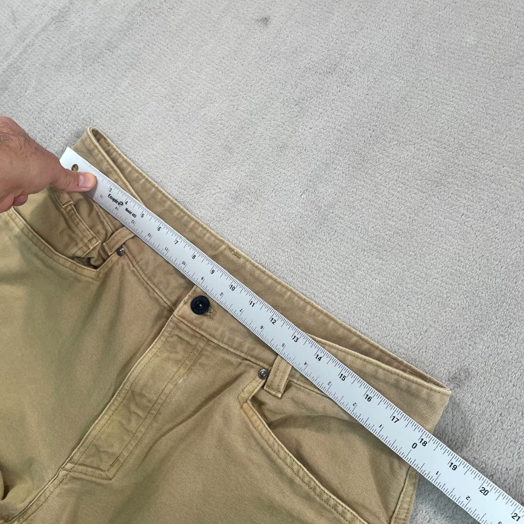 The North Face The North Face Campfire Pants Men 36x31 Beige Canvas Articulated Knee Hike Climb Size US 36 / EU 52 - 6 Thumbnail