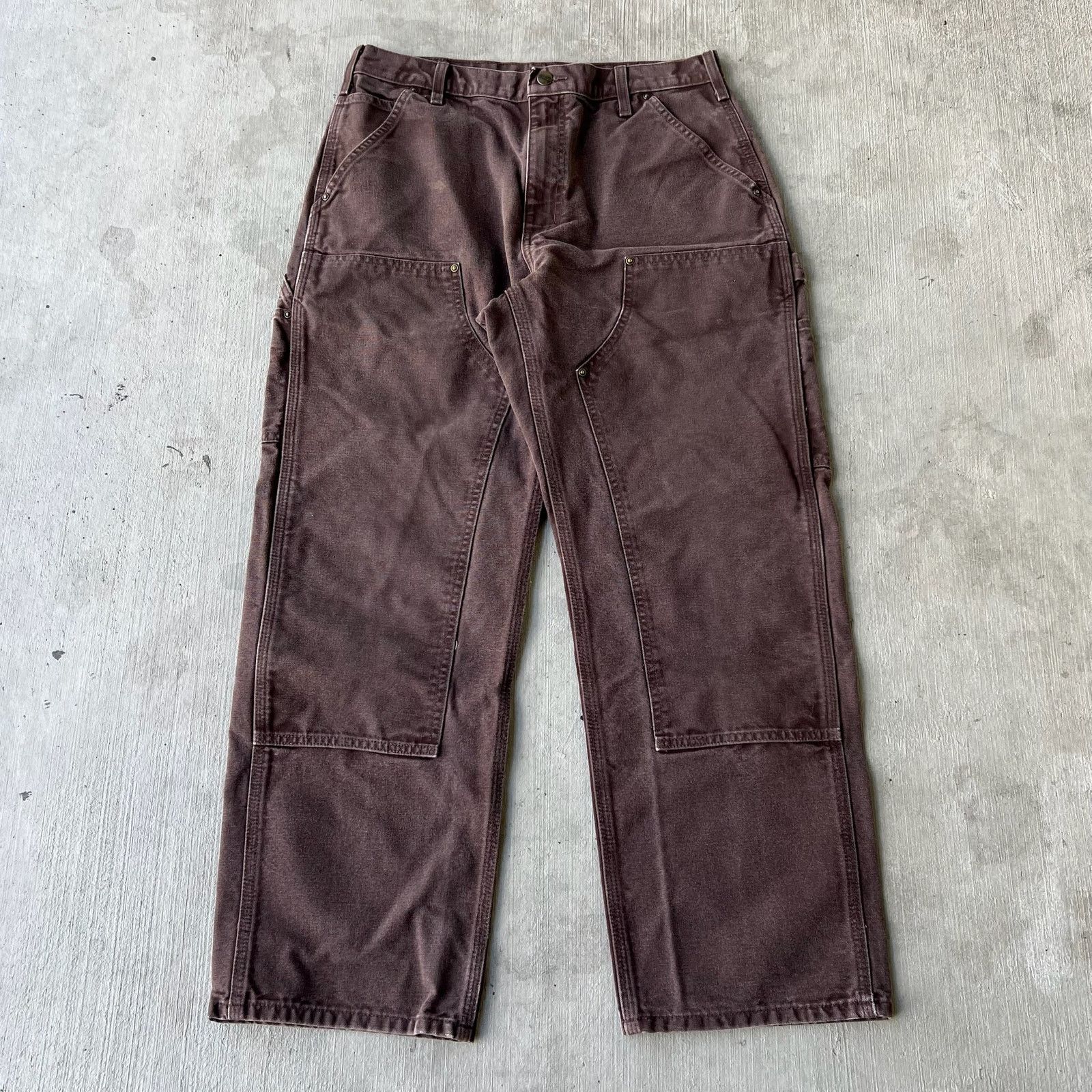 Carhartt brown double knee work wear carpenter pants