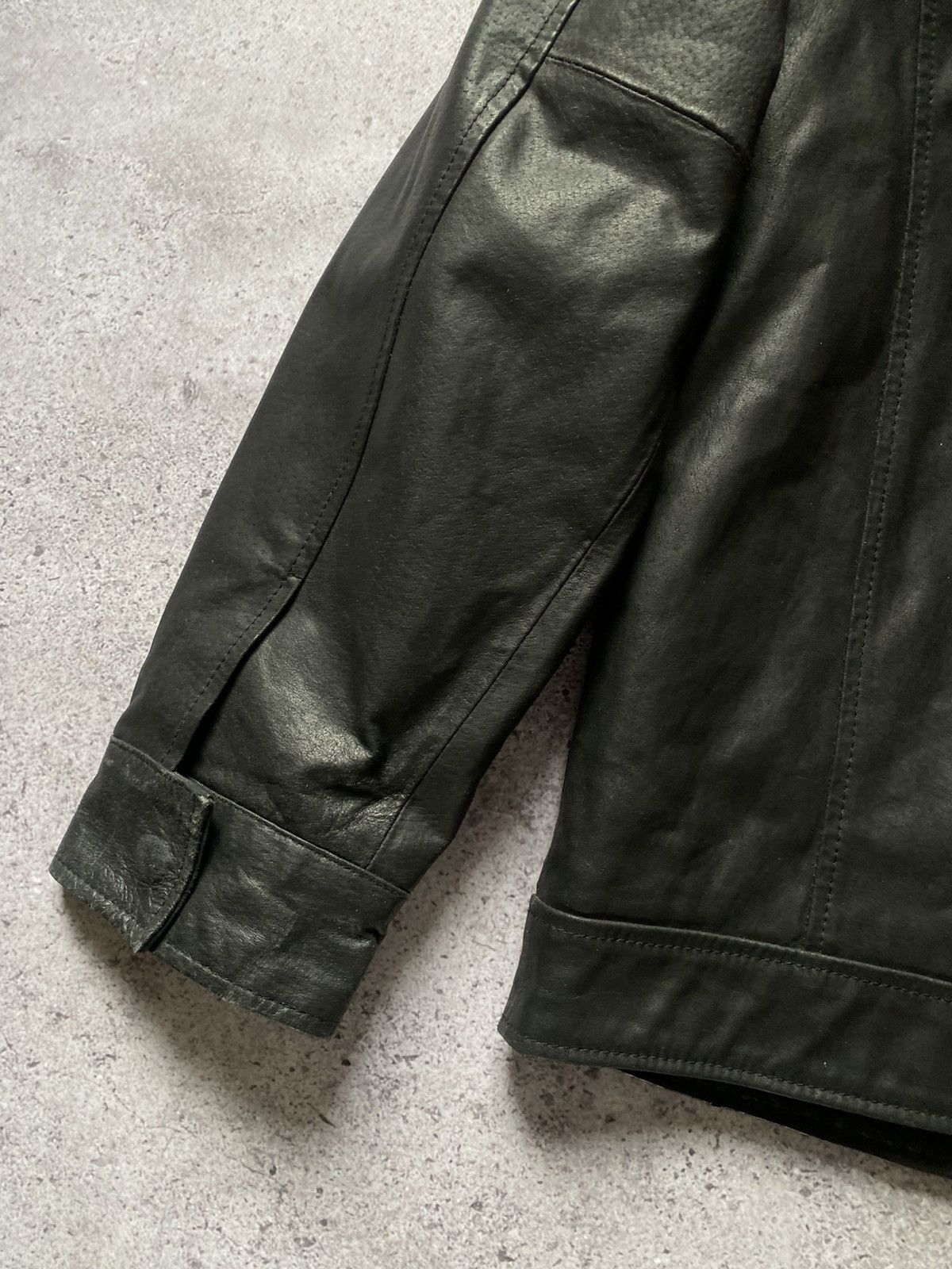 Vintage Vintage F&F Biker Jacket Leather Avant Garde Y2K Black Size US XXL / EU 58 / 5 - 18 Thumbnail
