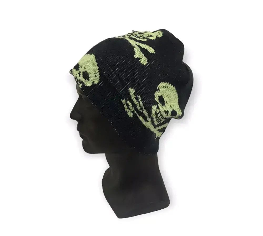 Vintage Skulls Skeleton Punk Big Logo Beanie Hat Size ONE SIZE - 2 Thumbnail