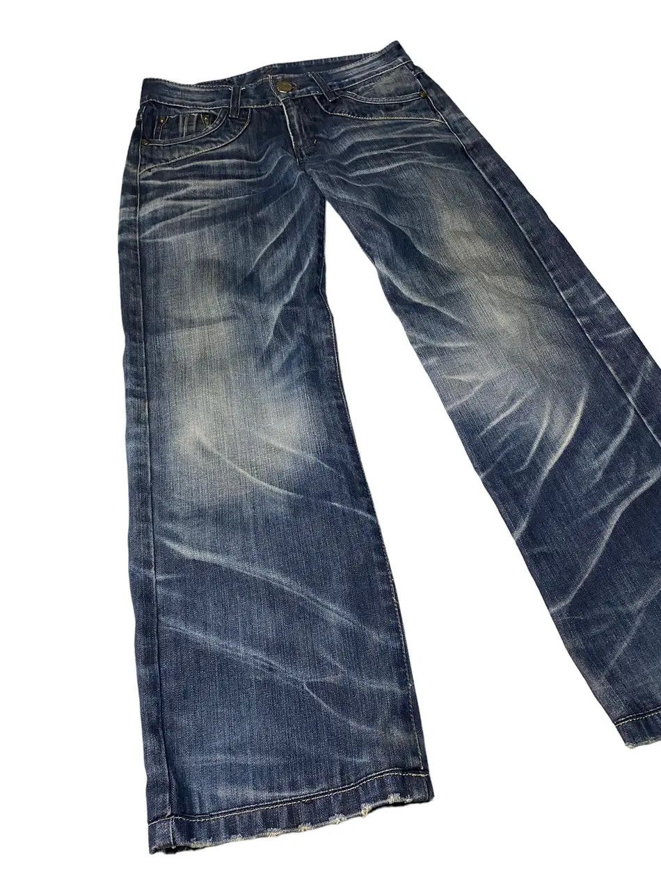 Japanese Brand Authentic Flared Seawash Straight Cut Jeans Denim Size US 32 / EU 48 - 5 Thumbnail