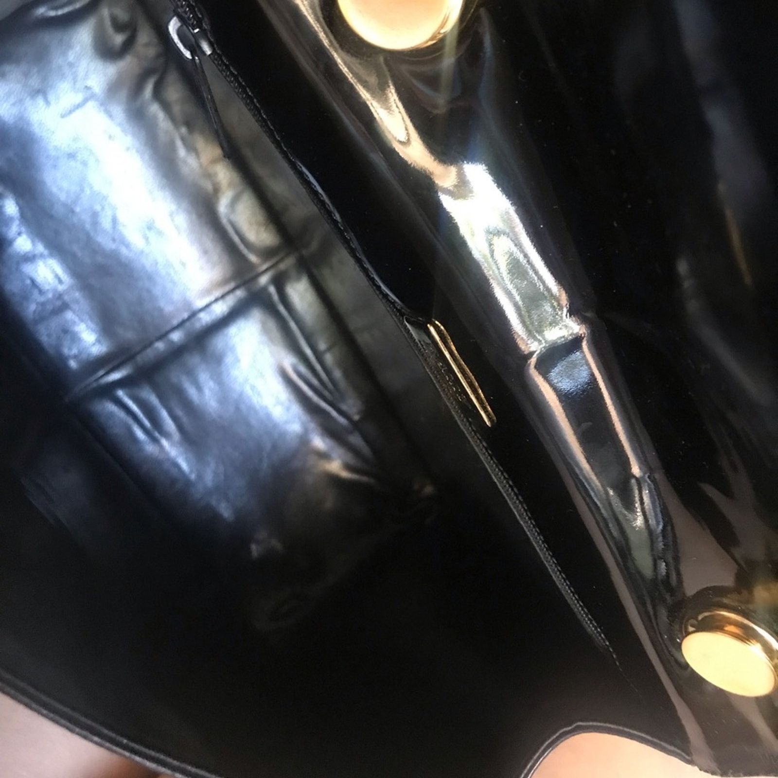 Bally BALLY Chain Flap Shoulder Crossbody Bag ⭐️ Patent Leather Size ONE SIZE - 7 Thumbnail