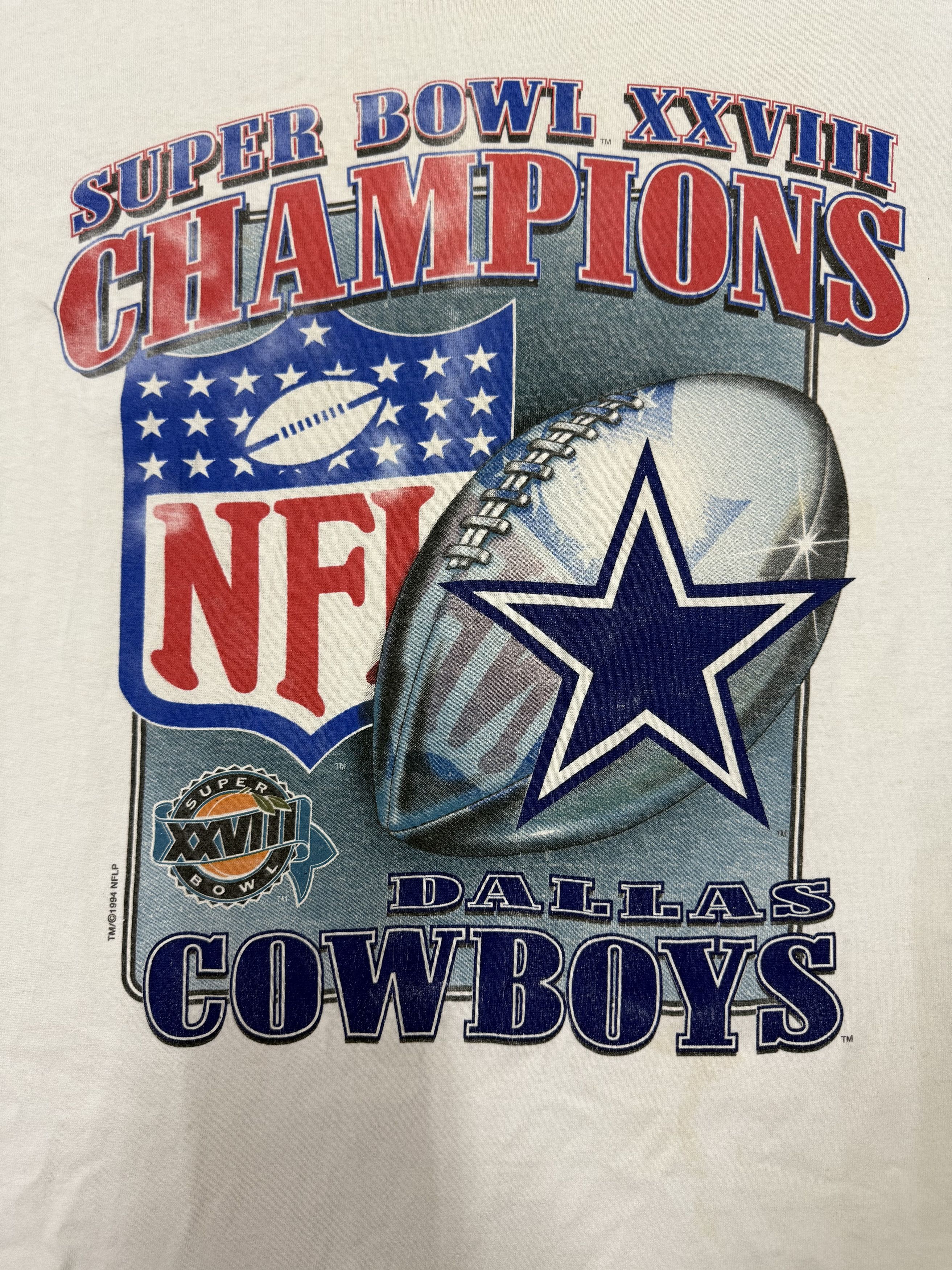 Starter × Vintage Vintage 90s Nflp Dallas Cowboys Super Bowl Starter Tshirt Size US L / EU 52-54 / 3 - 4 Thumbnail