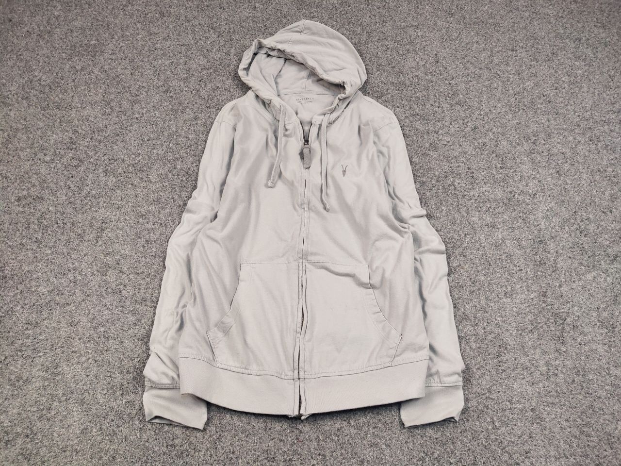 Allsaints Allsaints Brace Full Zip Light BlueGray Hoodie Vintage Style Size US M / EU 48-50 / 2 - 2 Thumbnail