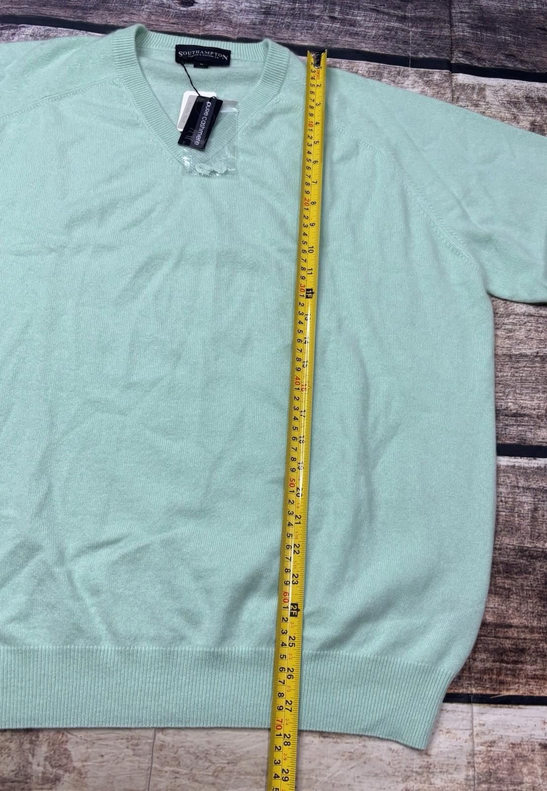 Other Southampton Cashmere Sweater Mens XL Mint Green NEW Size US XL / EU 56 / 4 - 9 Thumbnail