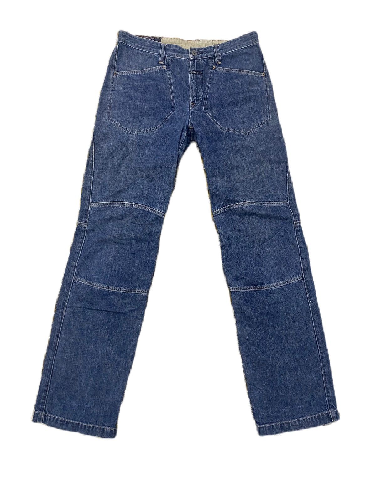 image of Marithe Francois Girbaud Straight Type Biker Style Denim in Blue Denim, Men's (Size 33)
