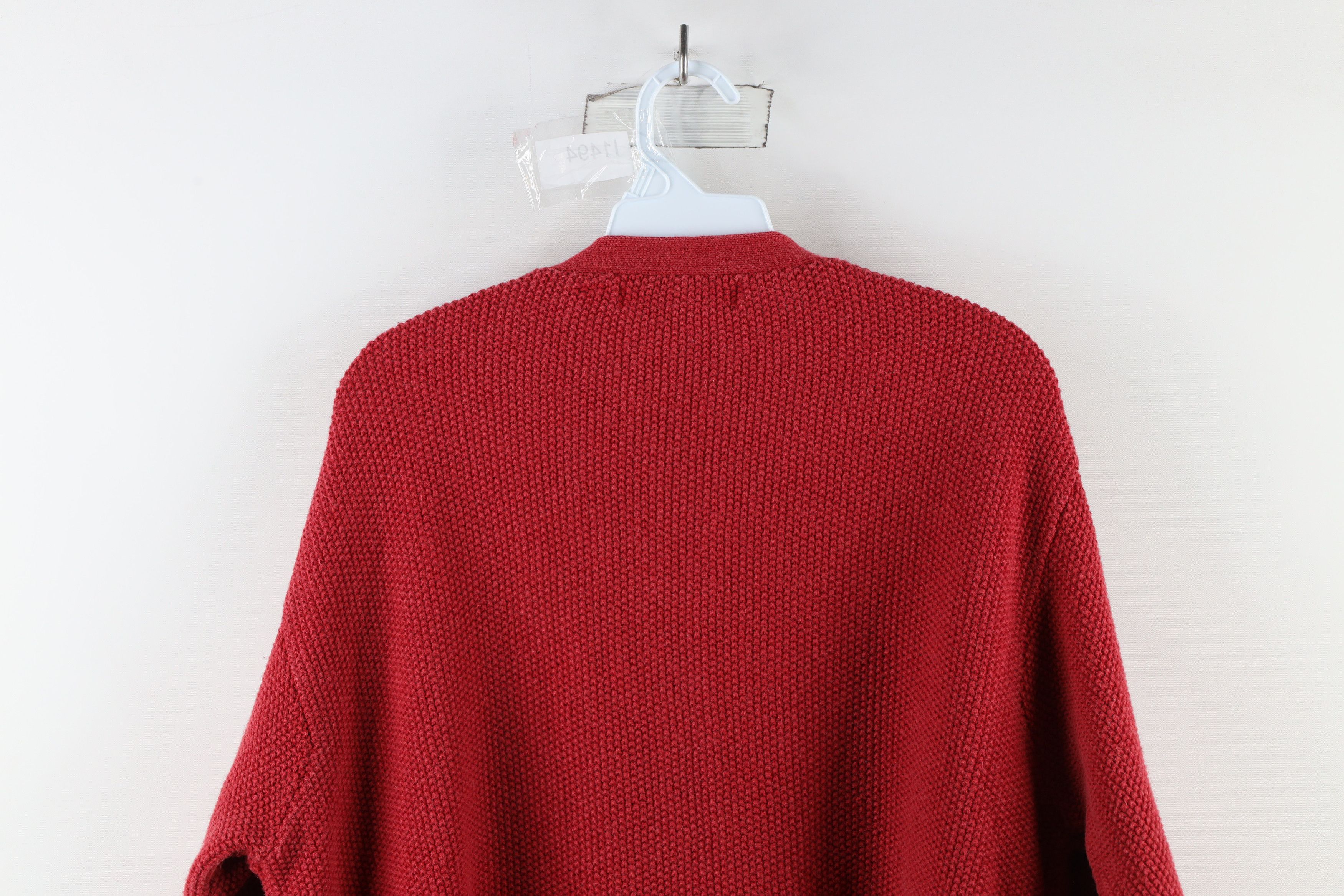 Vintage Vintage 90s Streetwear Heavyweight Knit Henley Sweater Size US L / EU 52-54 / 3 - 6 Thumbnail