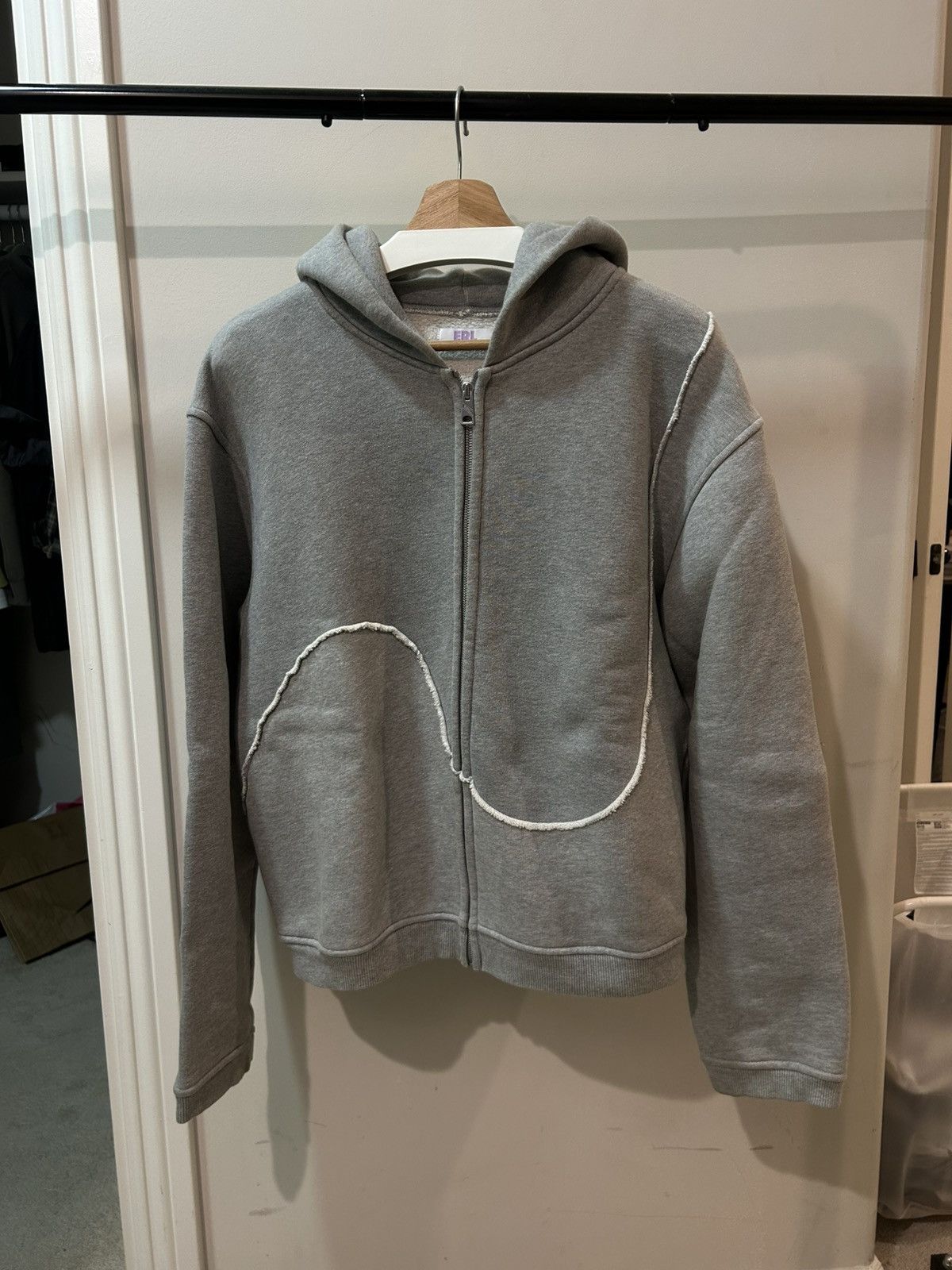 ERL Erl grey zip hoodie Size US L / EU 52-54 / 3 - 1 Thumbnail