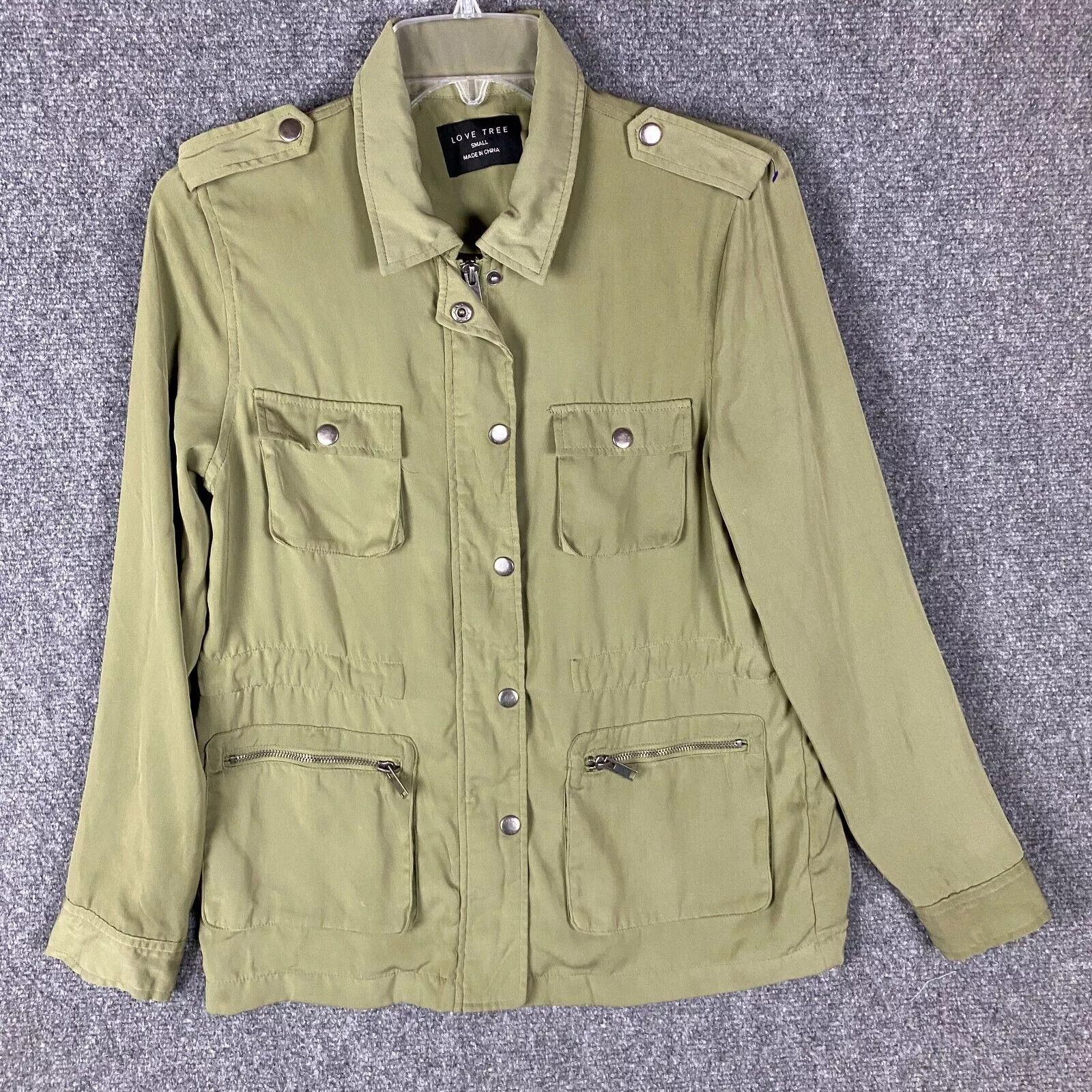 Other Love Tree Military Jacket Women's Full Zip Polyester S Size S / US 4 / IT 40 - 1 Thumbnail
