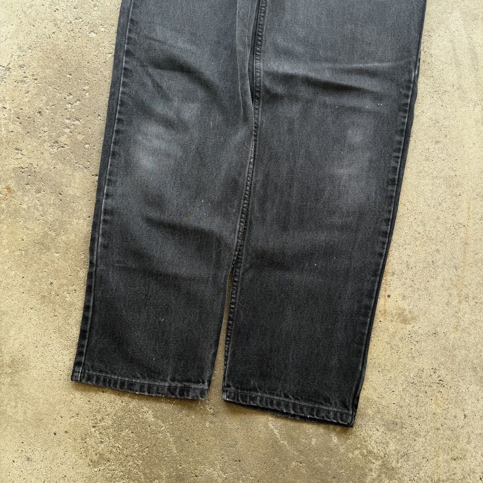Levi's 90s Levi's 550 Faded Black Jeans USA ERD Grunge Chrome Biker Size US 32 / EU 48 - 11 Thumbnail