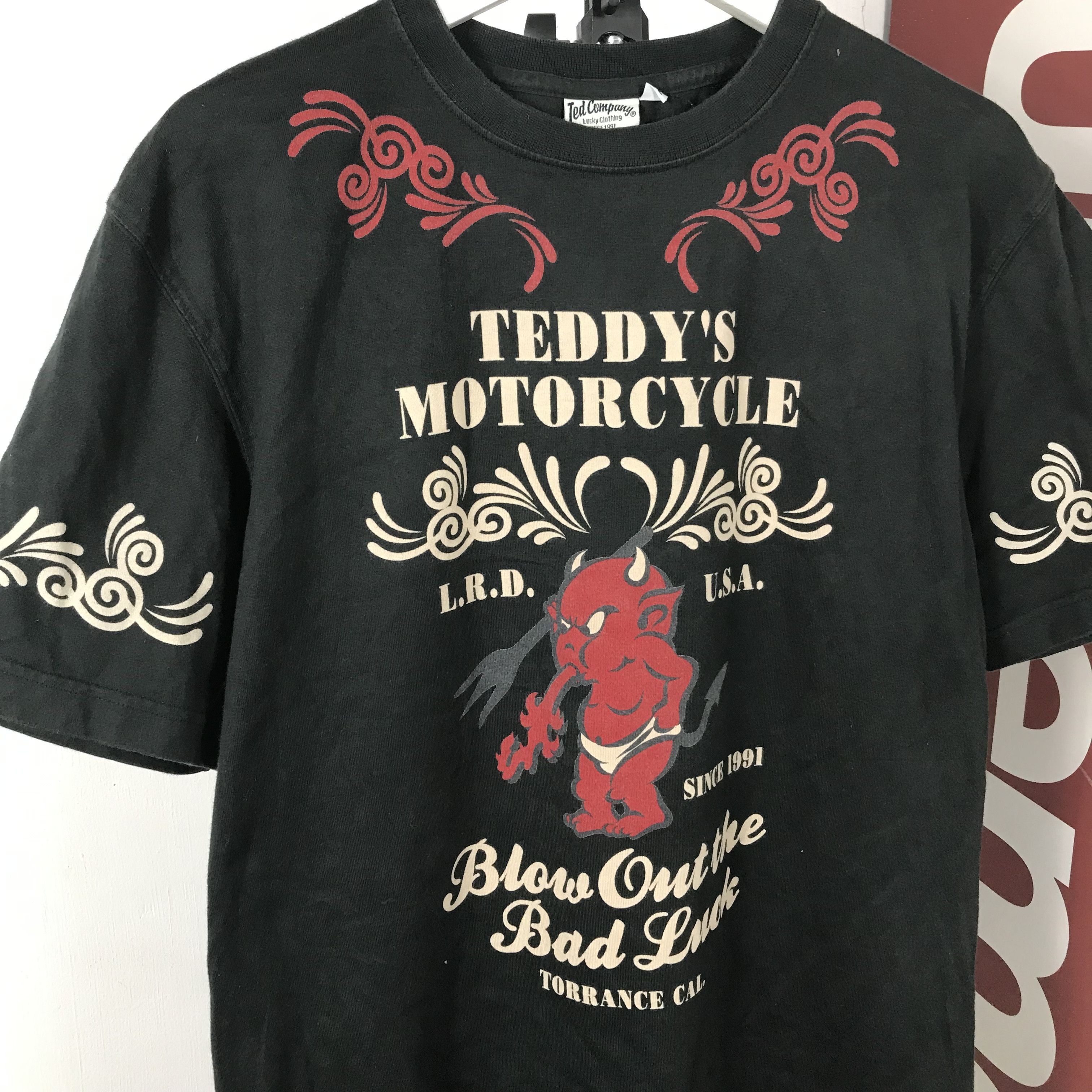 Tedman vintage TEDDY MOTORCYCLE Ted Company TEE Size US M / EU 48-50 / 2 - 4 Thumbnail