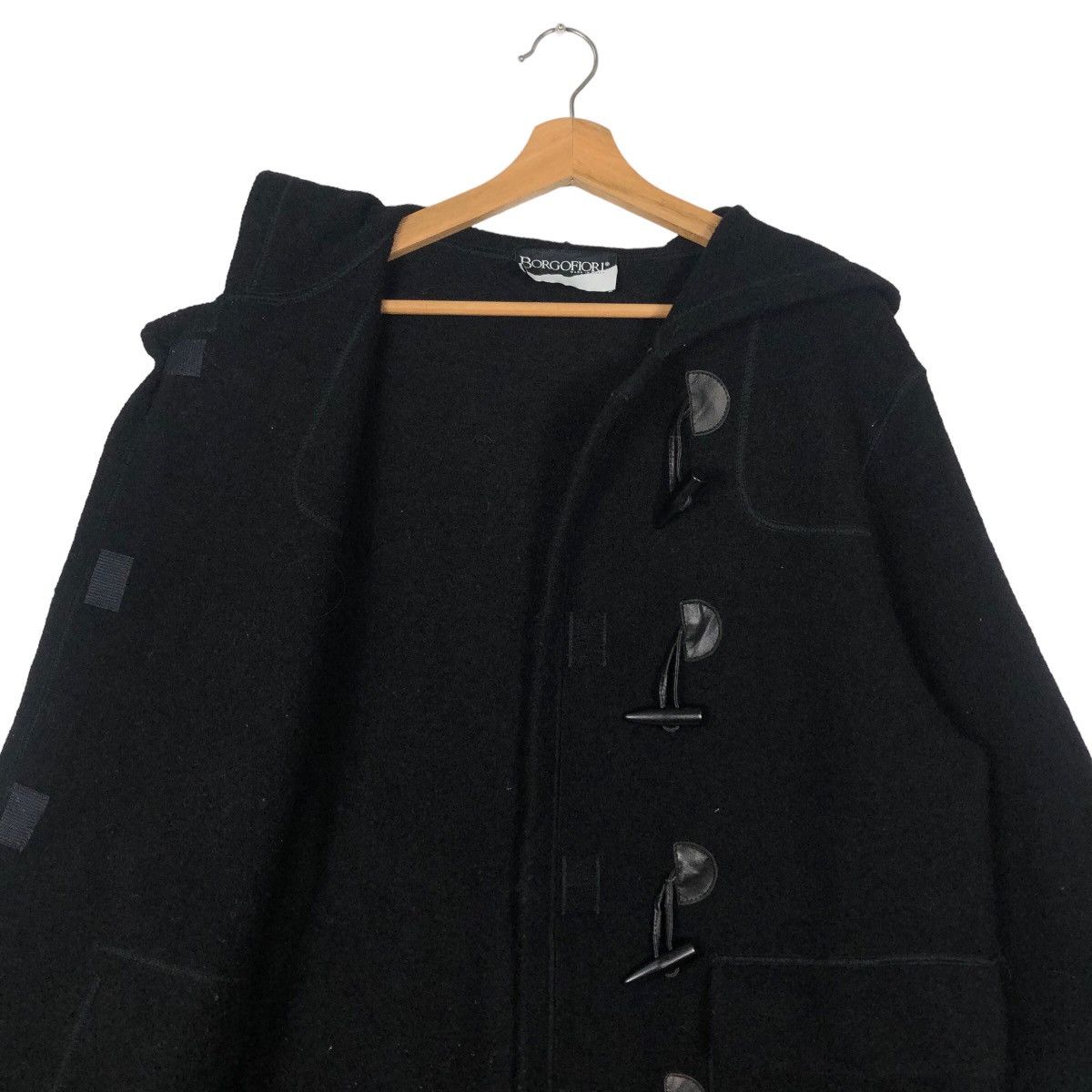 Vintage 🔥90’s Long Wool Jacket Herringbone Borgofiori Made in Italy Size US M / EU 48-50 / 2 - 10 Thumbnail