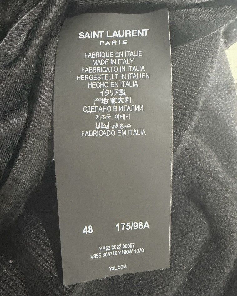 Saint Laurent Paris 22FW Teddy Jacket in Black Size US M / EU 48-50 / 2 - 3 Thumbnail