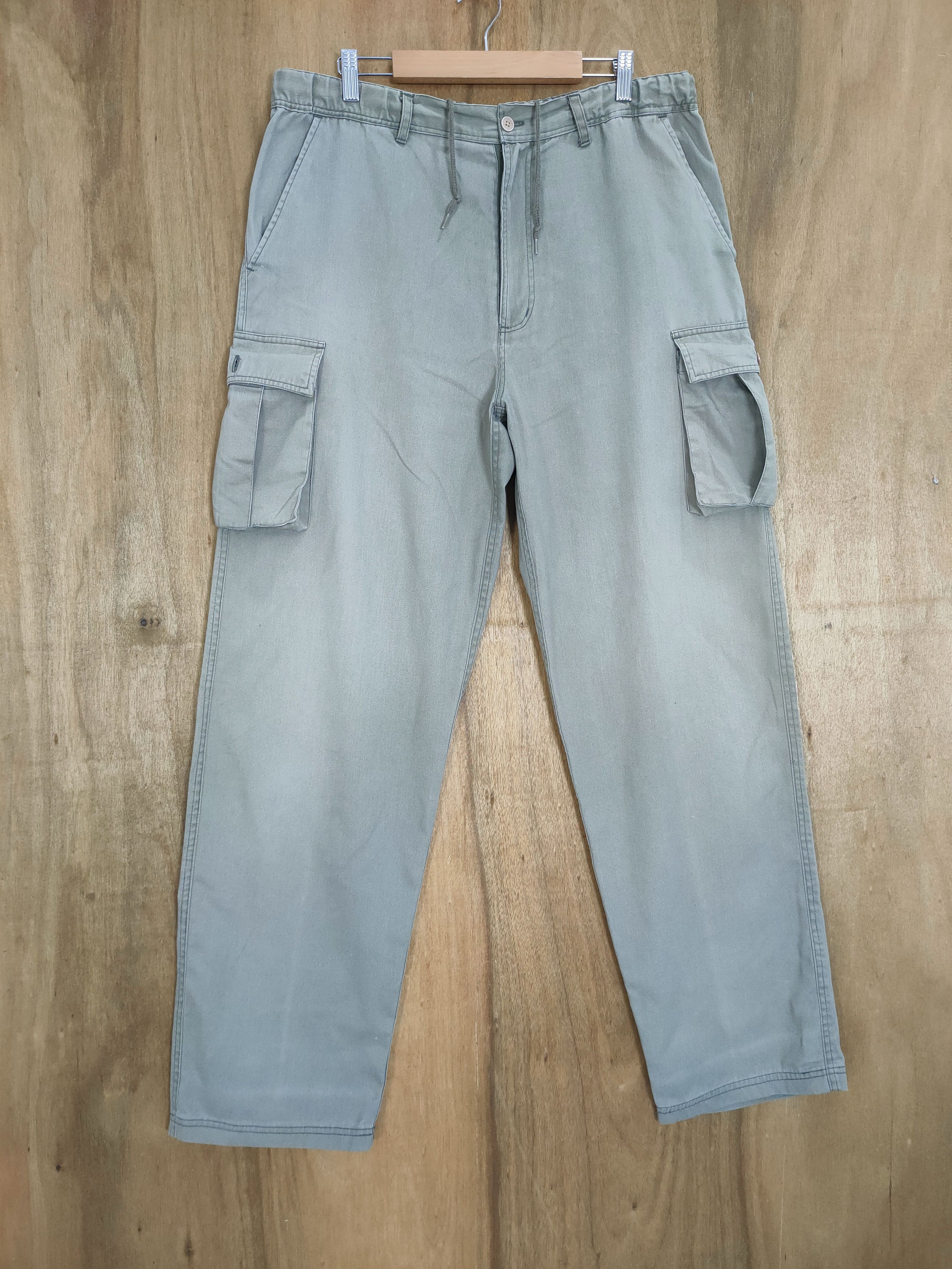 Black Label × Japanese Brand DESIGN LAB GREY DRAWSTRING WAIST CARGO PANTS Size US 36 / EU 52 - 1 Thumbnail