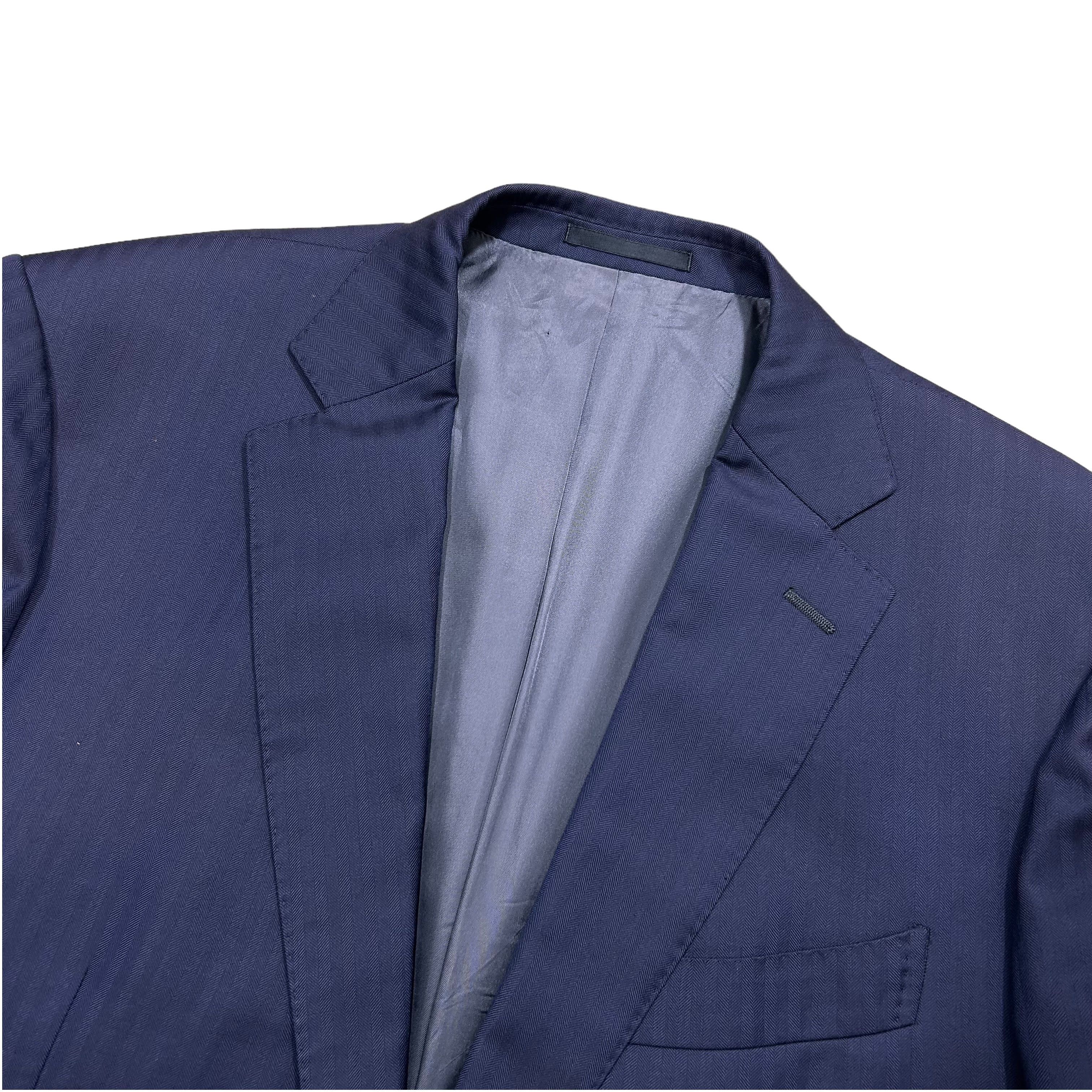Suitsupply Suitsupply Napoli Blue Striped Blazer Wool Size EU 54 Size 44R - 5 Thumbnail