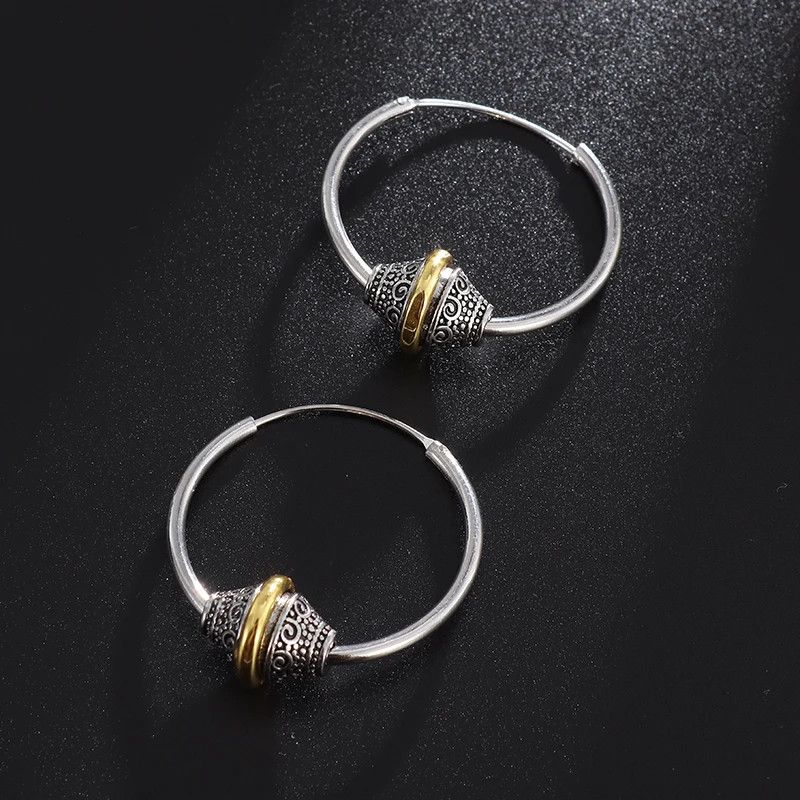Jewelry × Vintage Retro Runner Circle Totem Earrings Size ONE SIZE - 1 Thumbnail