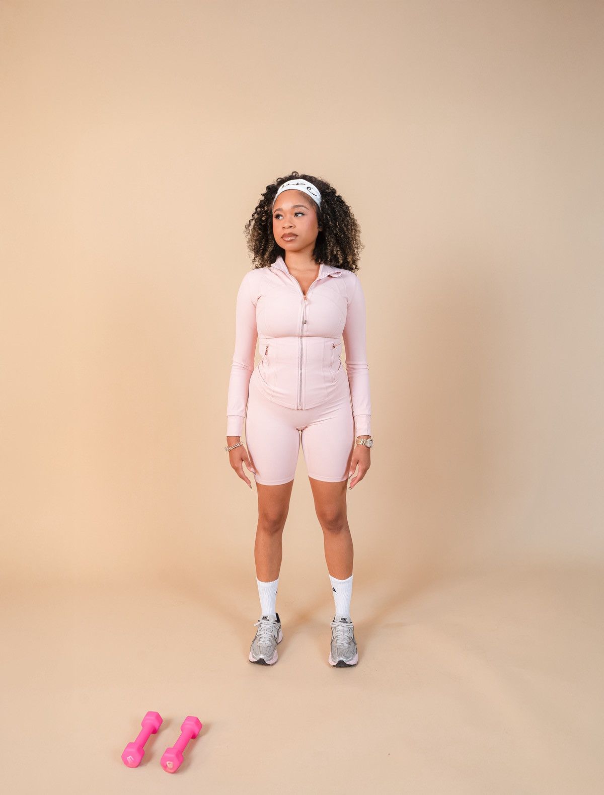 Alo Yoga × Gymshark × Lululemon ROSÈ DEFINE SHORTS AND JACKET