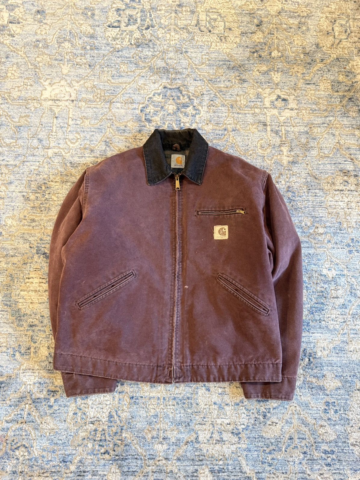 Vintage Carhartt J43 BRG Jacket L-Reg Burgundy Blanket Lined