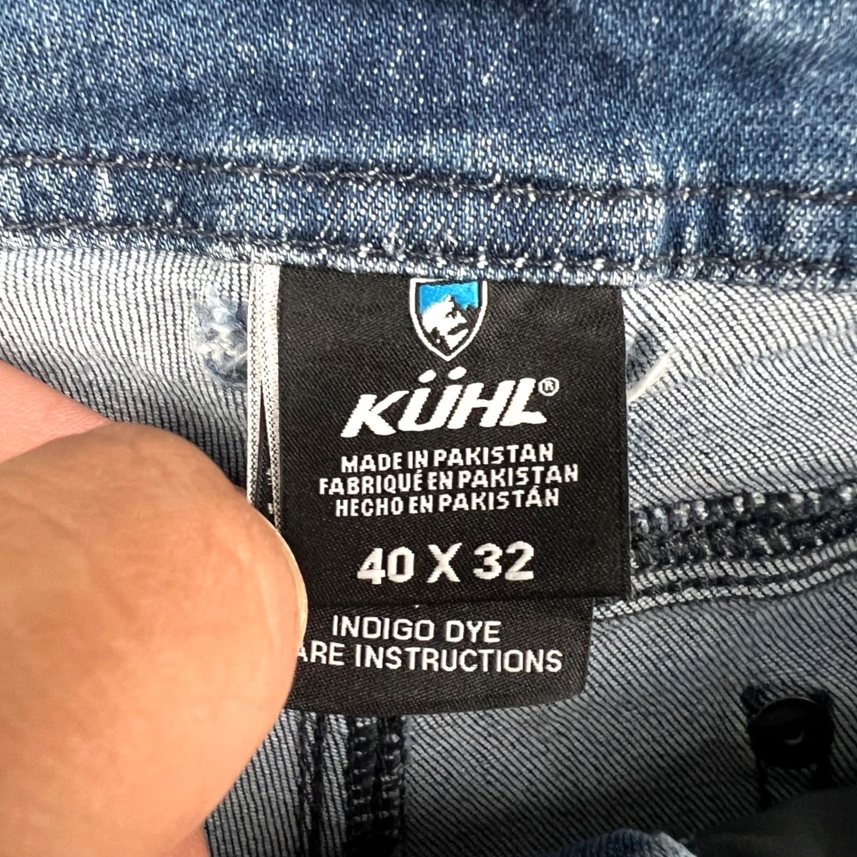 Denime KUHL Klassik Jeans Stretch Denim Pants 40x32 Mens Blue Indigo Hiking Outdoors Regular Straight 5-Pocket Denim Rise Mid Blue Mens Jeans Size US 40 / EU 56 - 3 Thumbnail