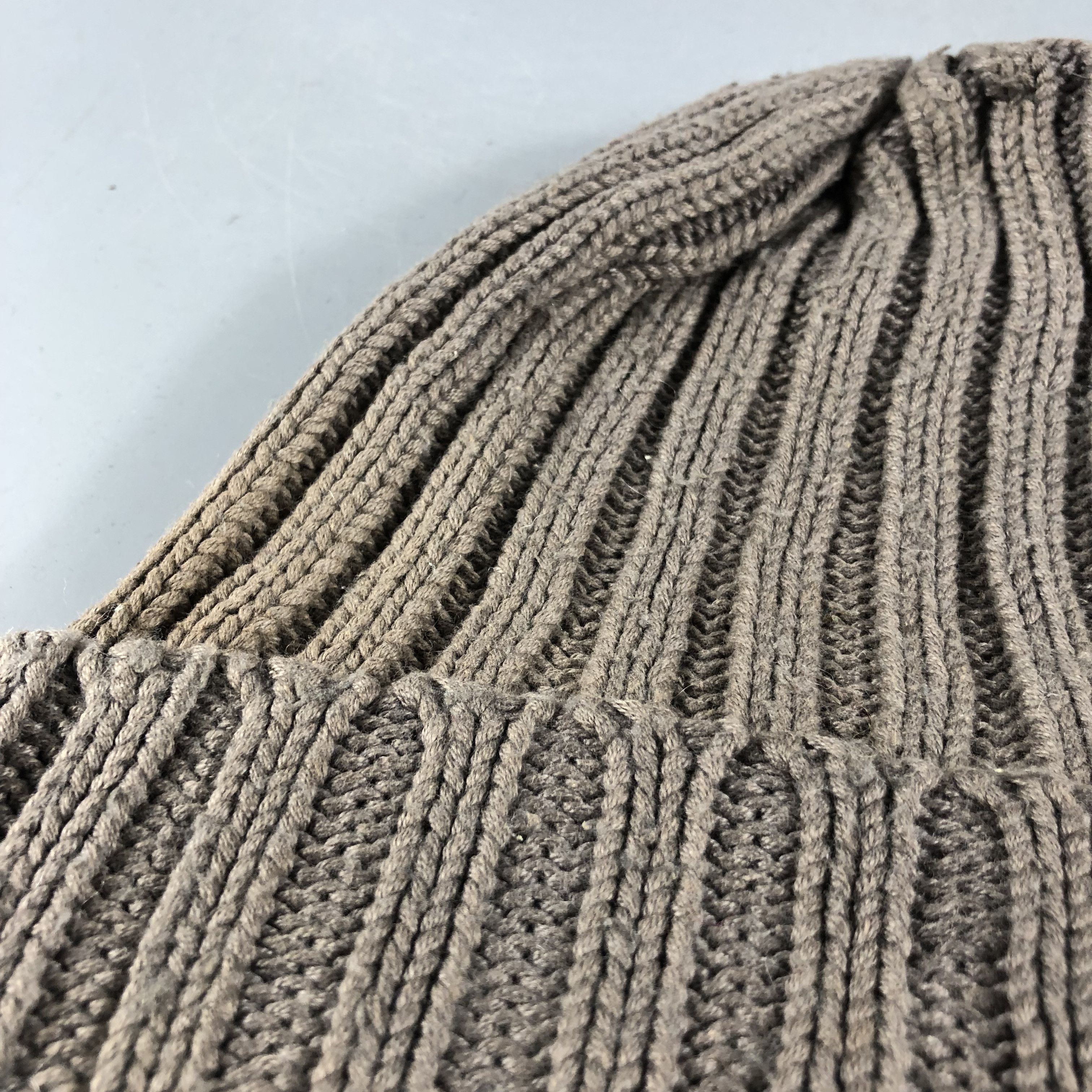 Beams Plus BEAMS Japan Ribbed Knit Cotton Blend Beanie Hat Brown B528 Size ONE SIZE - 4 Thumbnail