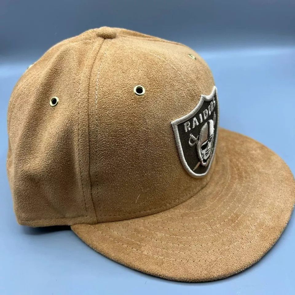 New Era Las Vegas Raiders Hat Men 7 1/2 Suede 59Fifty New Era Fitted Size ONE SIZE - 3 Thumbnail