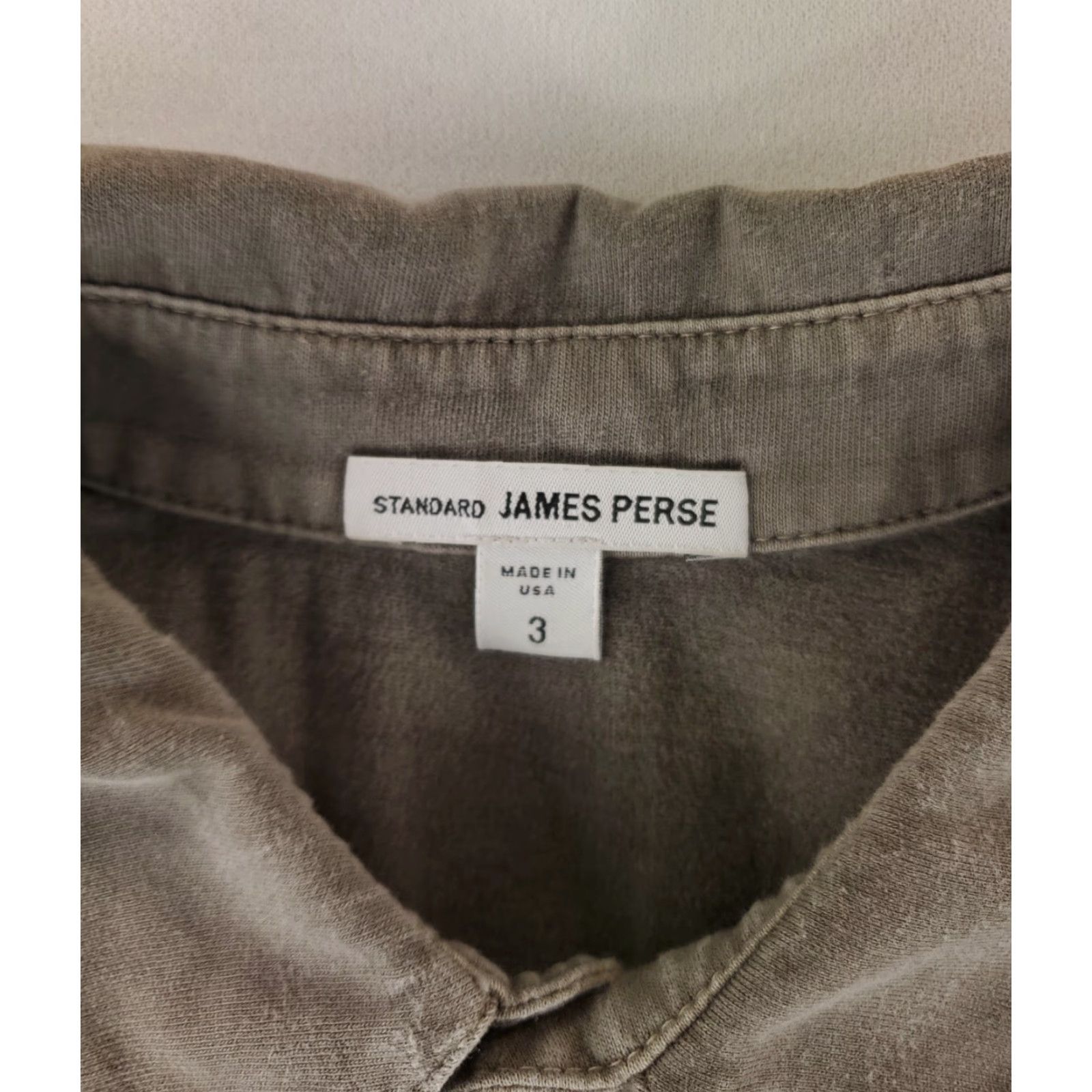Vintage Standard James Perse Supima Cotton Polo Shirt Short Sleeve Gray Mens L Size US L / EU 52-54 / 3 - 4 Thumbnail