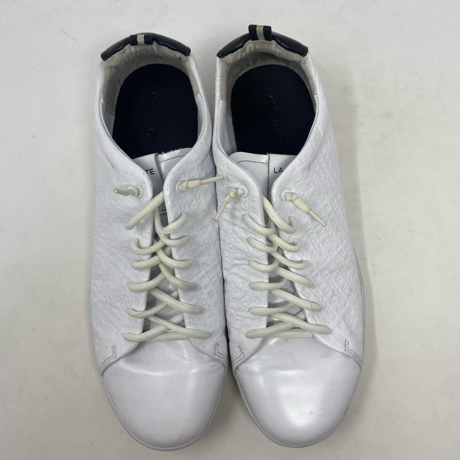 Lacoste Lacoste Carnaby White Leather Lace Up Sneakers Mens 11.5 Size US 11.5 / EU 44-45 - 4 Thumbnail