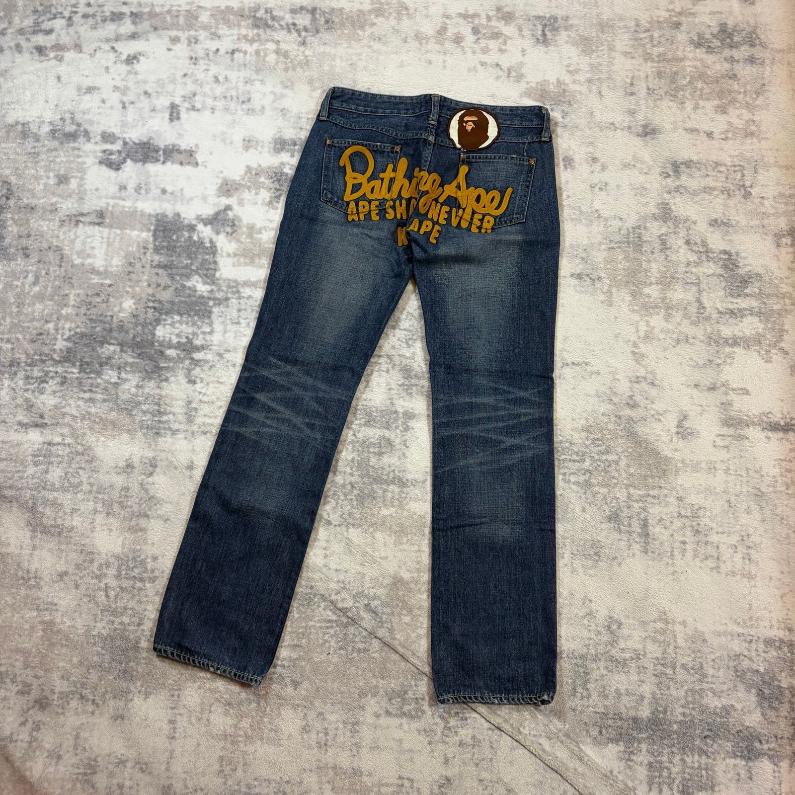 A BATHING APE®︎ × mastermind JAPAN Denim Bape A Bathing Ape x mastermind JAPAN Logo Denim Jeans Size M