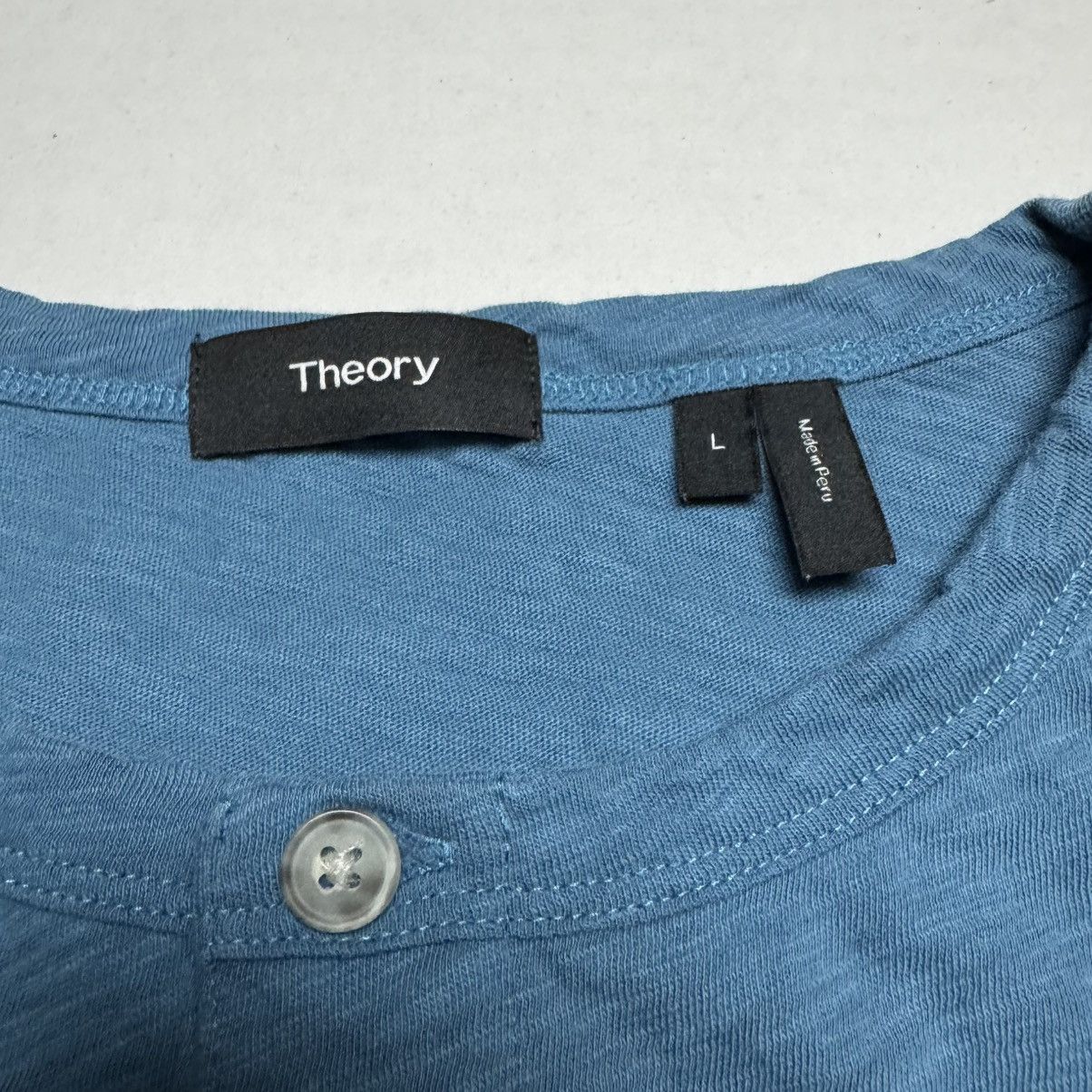 Theory Theory Gaskell H Nebulous Pima Cotton Short Sleeve Henley Size US L / EU 52-54 / 3 - 4 Thumbnail