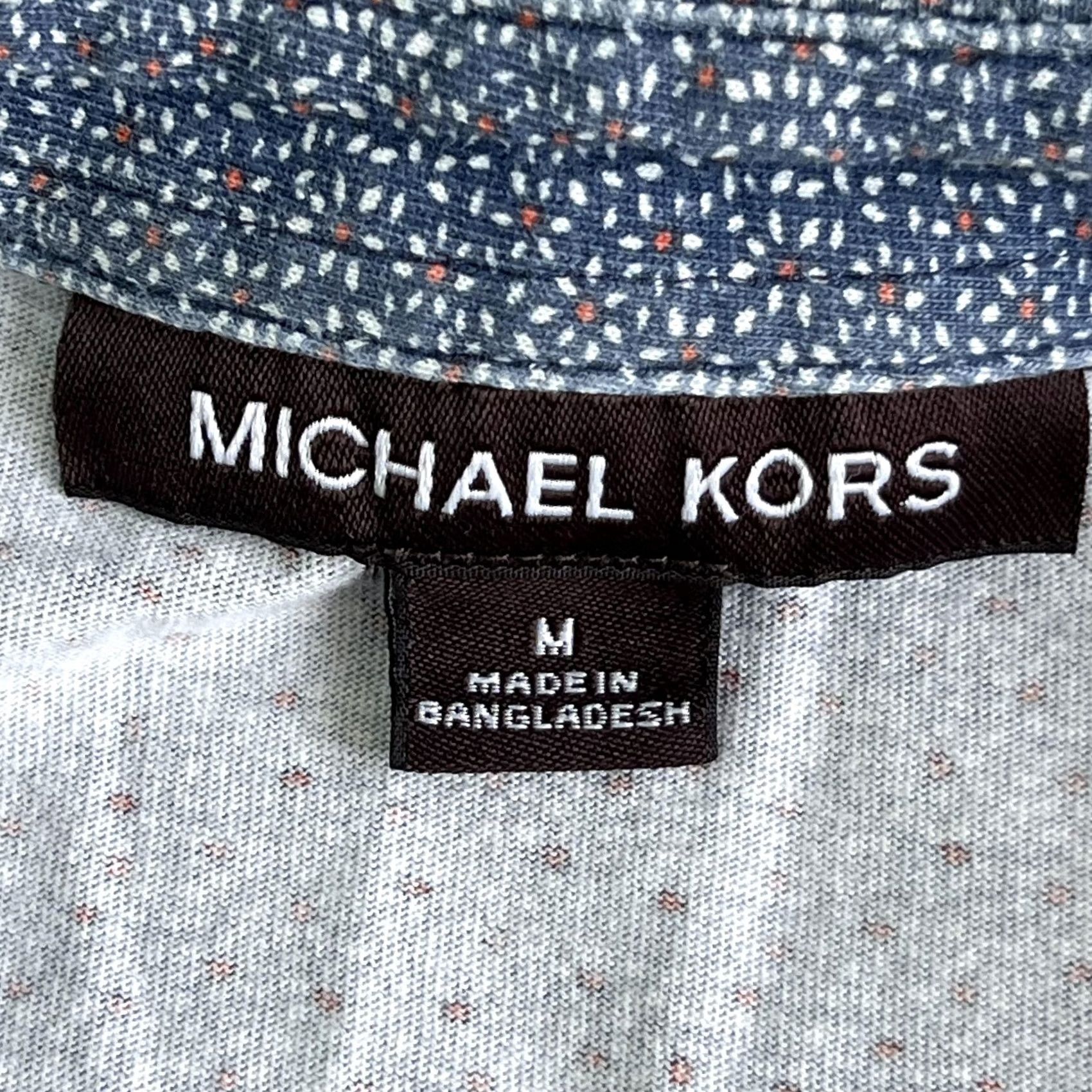 Michael Kors Michael Kors Polo Shirt Mens M Blue Spotted Jersey Short Sleeve Casual Size US M / EU 48-50 / 2 - 3 Thumbnail