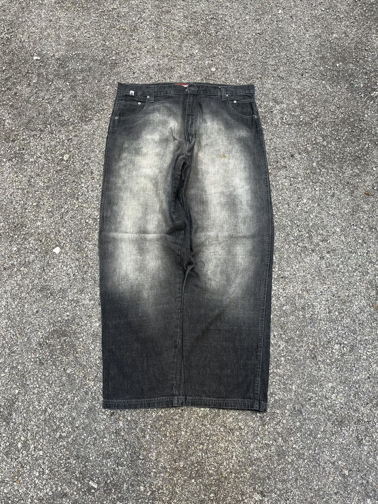 JNCO VINTAGE Y2K FADED BLACK JEANS EVOLUTION EXTRA BAGGY DENIM Size US 40 / EU 56 - 1 Thumbnail
