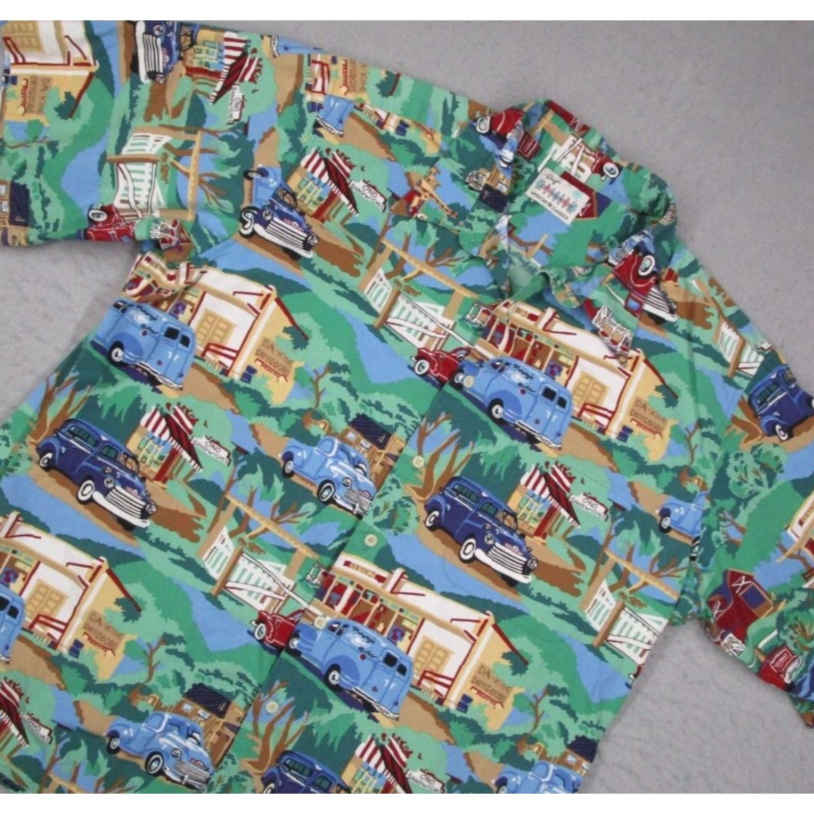Reyn Spooner Reyn Spooner Shirt Men XL Green Short Sleeve Button Up Hawaiian Cotton Size US XL / EU 56 / 4 - 2 Thumbnail