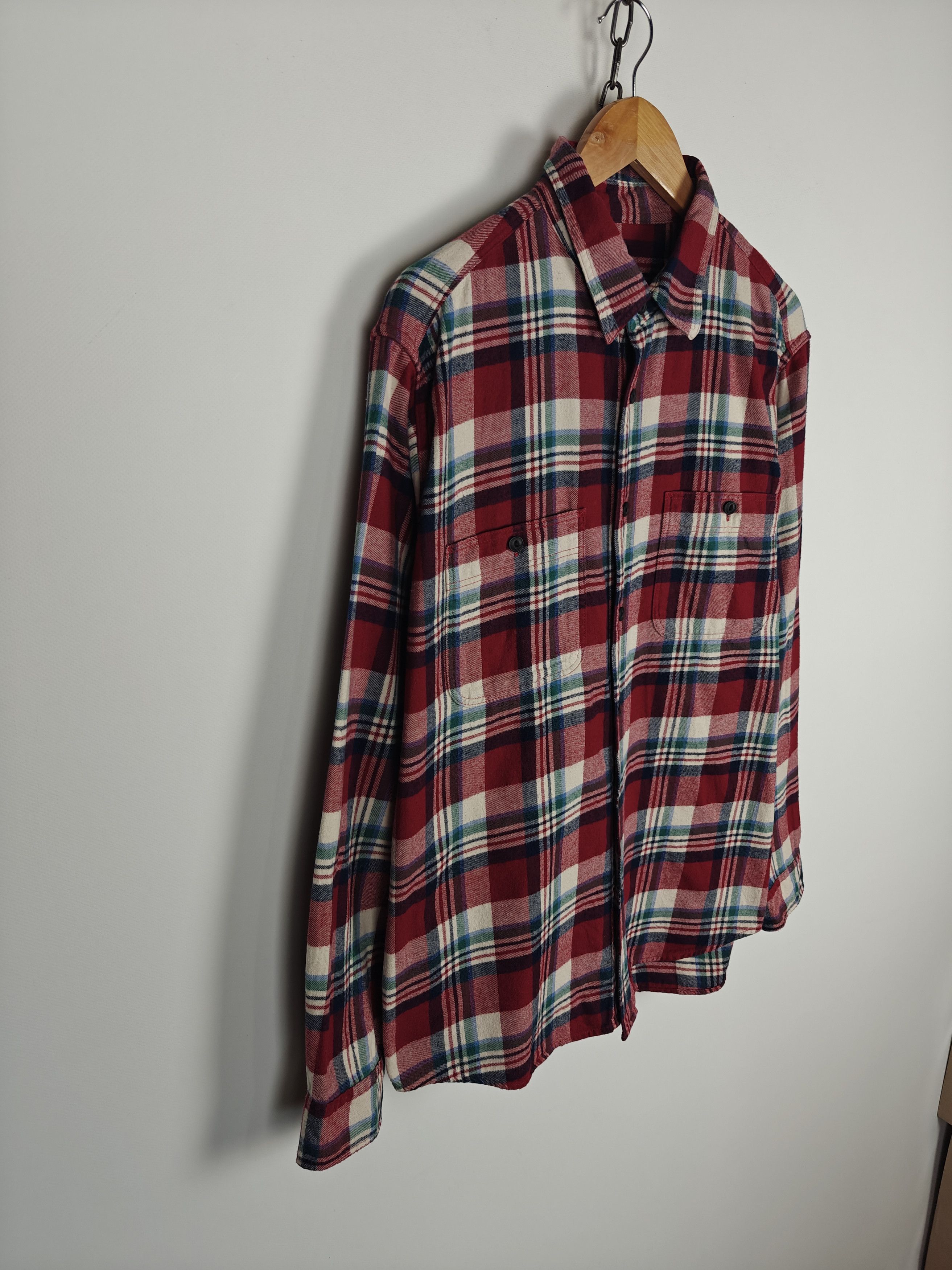 Uniqlo Uniqlo Check Flannel Shirt Cotton Collared size L Size US L / EU 52-54 / 3 - 4 Thumbnail