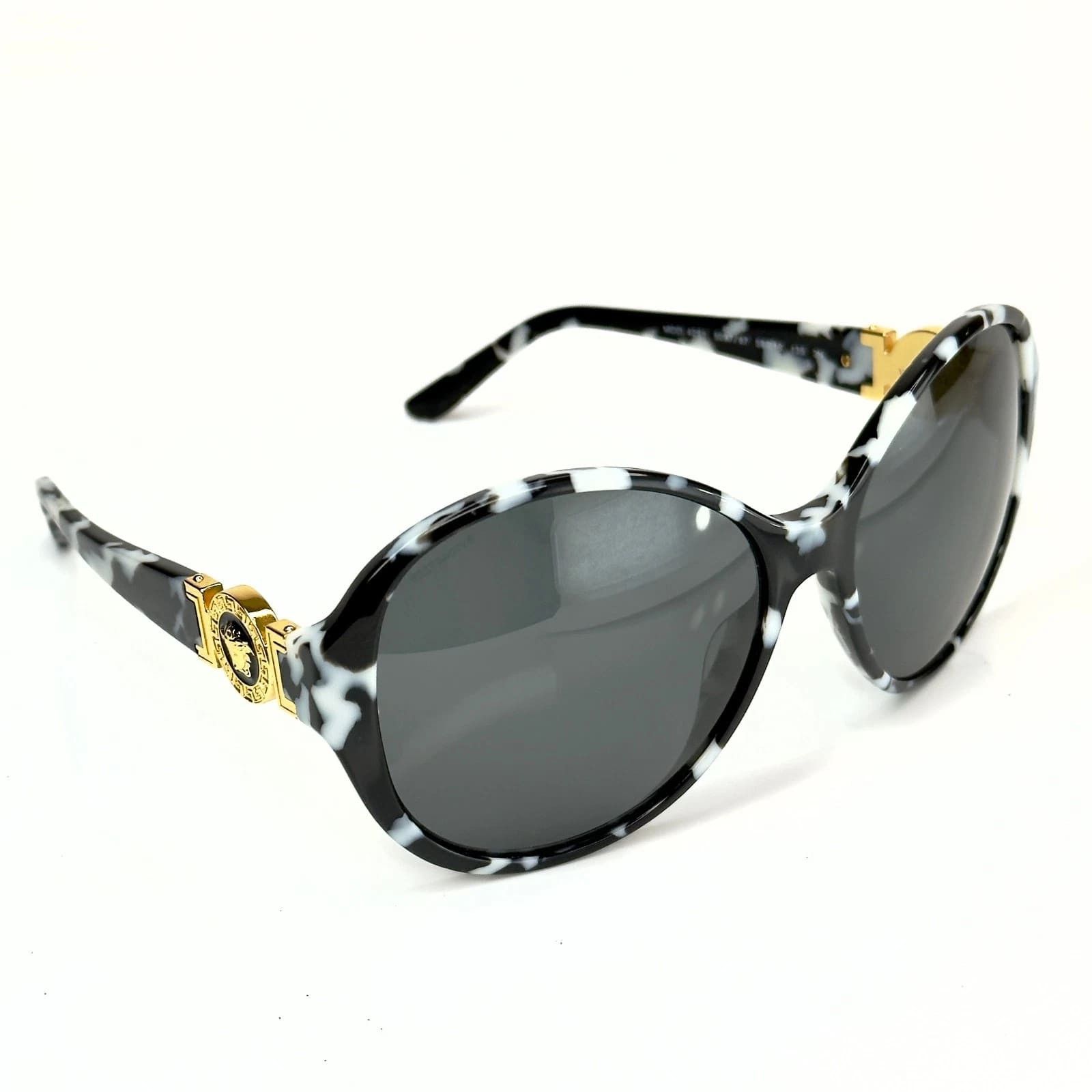 Versace VERSACE VE4261 Oversized 4261 Black White Chain Sunglasses Size ONE SIZE - 6 Thumbnail