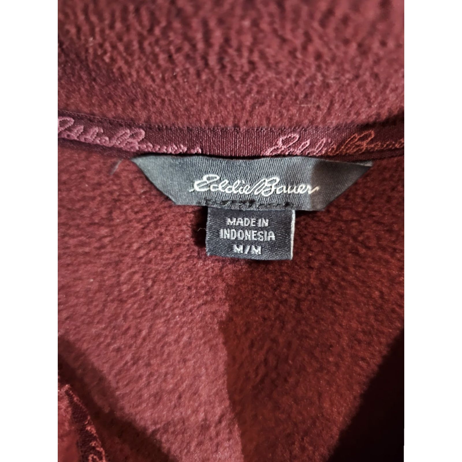 Eddie Bauer VINTAGE Eddie Bauer Classic Radiator Fleece Burgundy Pullover Fleece 1/4 Snap Mens M Burgandy Classic Pullover Sweater Mens Medium" Size US M / EU 48-50 / 2 - 4 Thumbnail