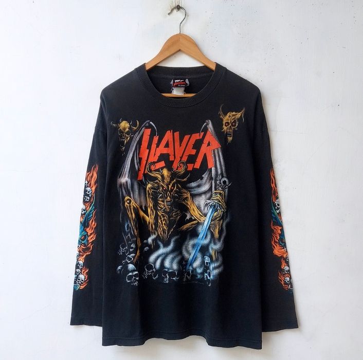 Vintage Vintage 90s SLAYER Alternative Rock band Long Sleeve