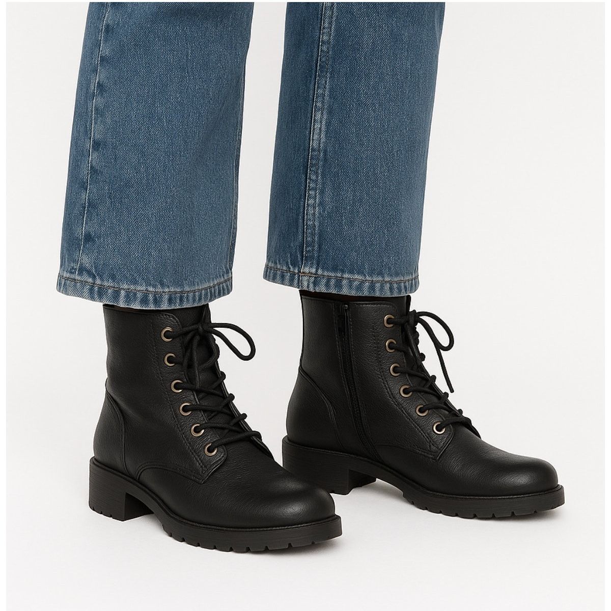 Steve Madden Steve Madden Black Leather Combat Boots Size 8 Size US 8 / IT 38 - 1 Thumbnail
