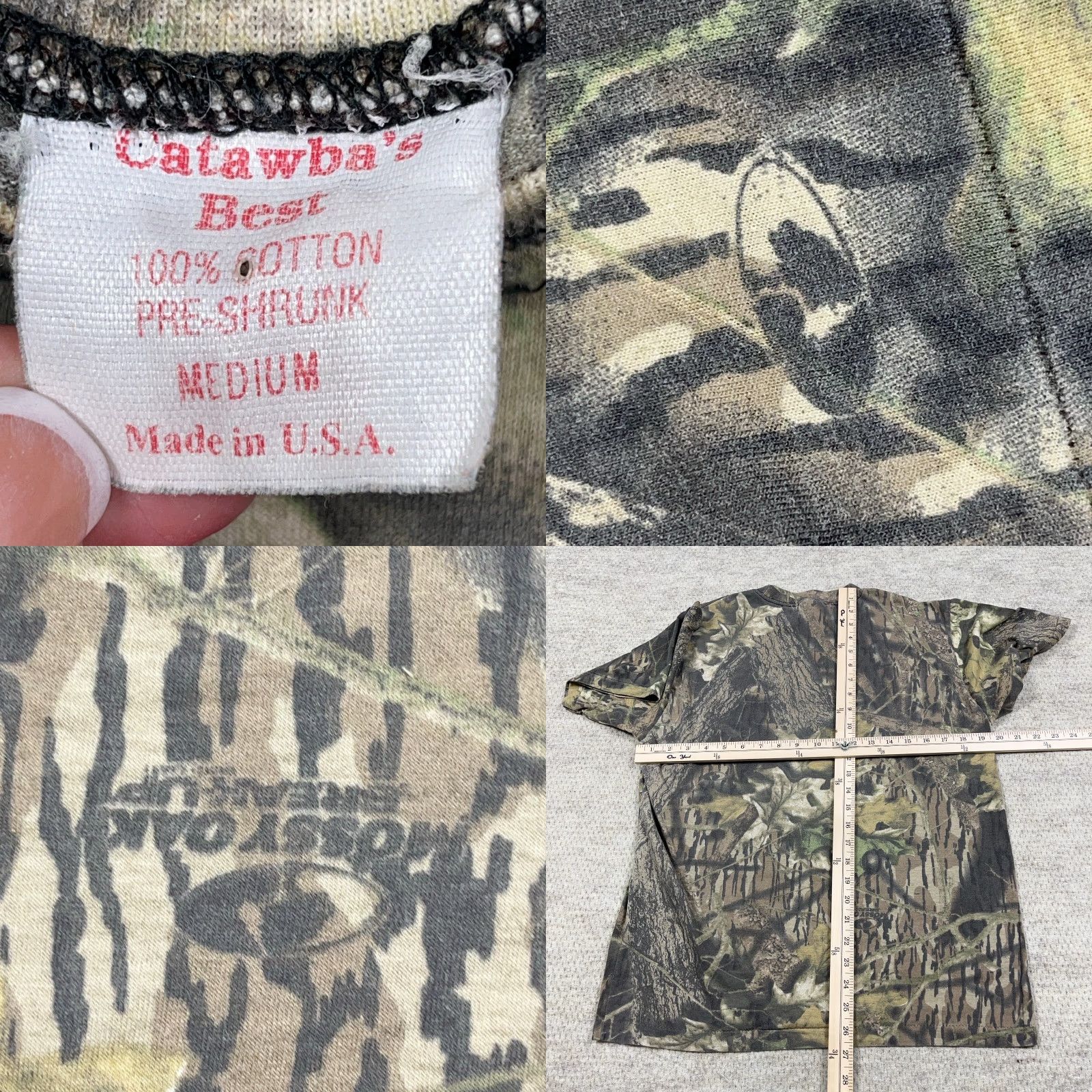 Vintage VINTAGE Jesus Shirt Men M Camouflage Tee 90s Retro Logo Catawba's Best Green Cotton Jersey Short Sleeve Crew Neck Shirt Mens Size US M / EU 48-50 / 2 - 8 Thumbnail