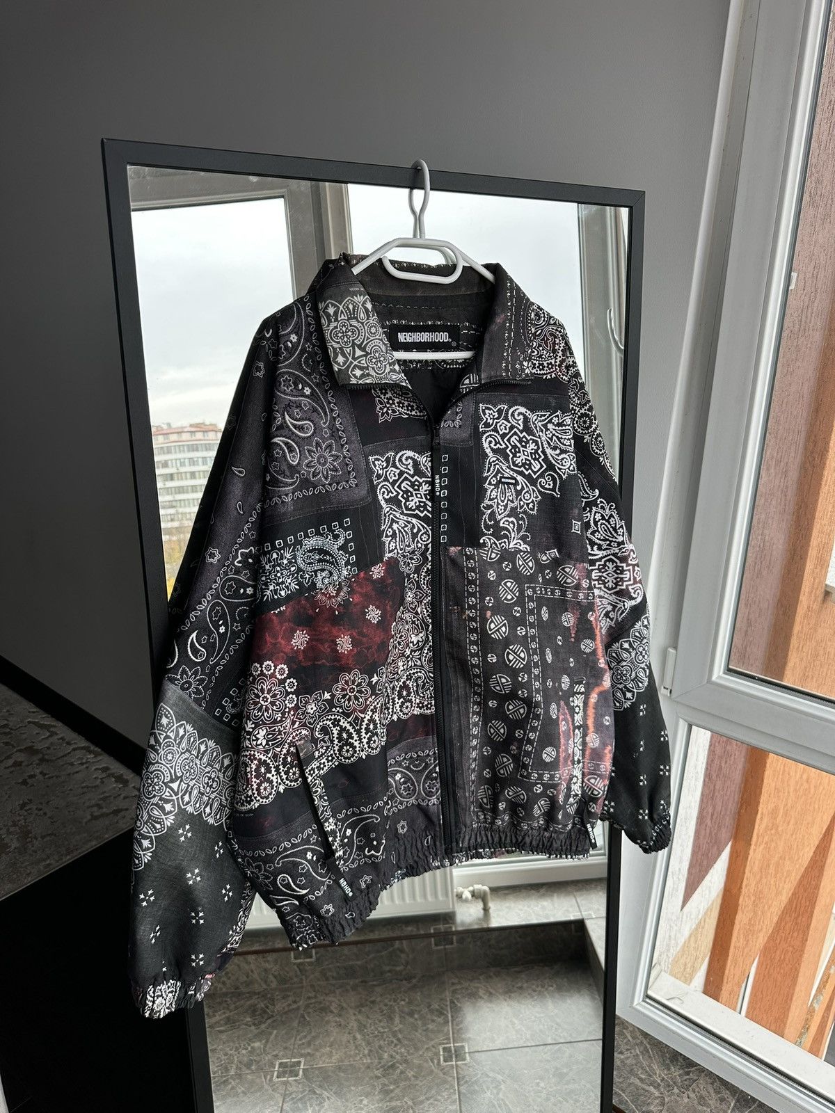 Neighborhood Neighborhood Black Bandana Chopped Track Jacket