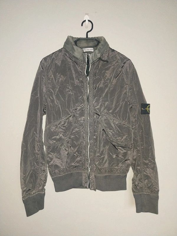 image of Stone Island 2007 Nylon Jacket in Silver, Men's (Size Small)