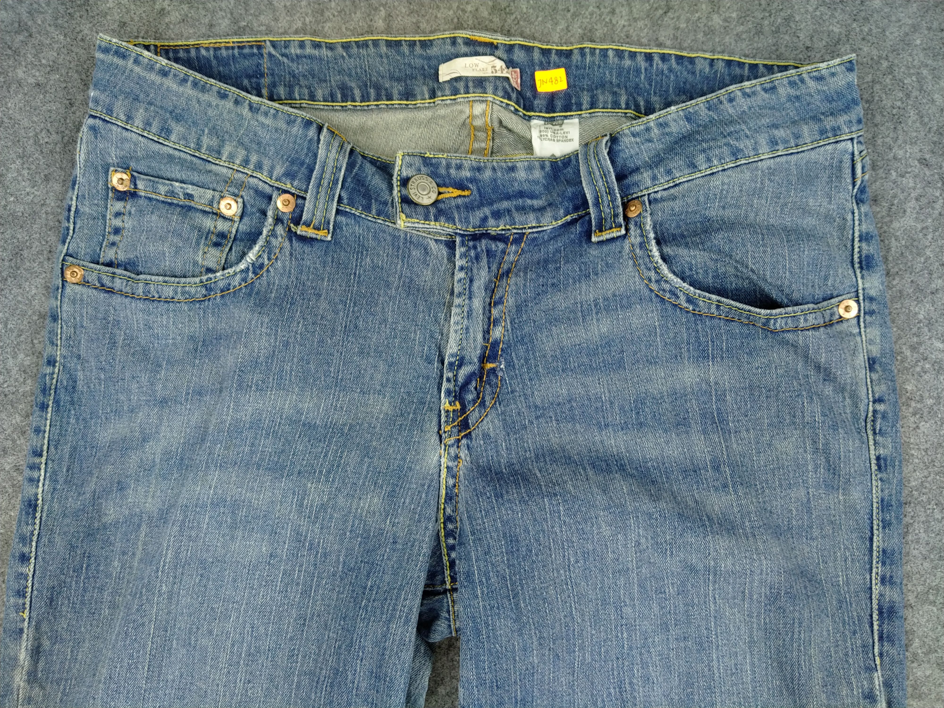 Vintage Blue Vintage Levi's 542 Low Flare Denim 39x31.5 -JN482 Size US 39 - 3 Thumbnail